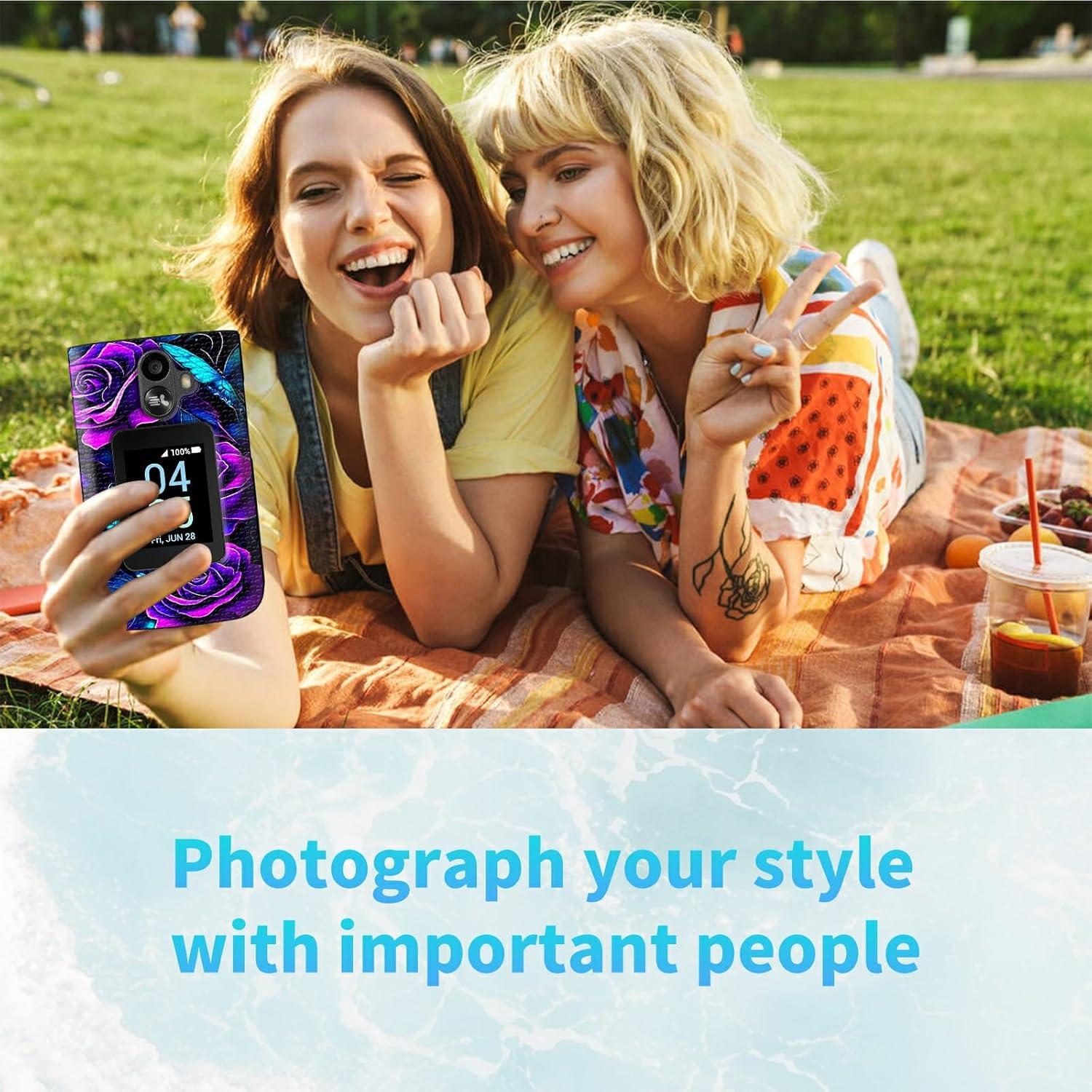 Funda Dikoer para TCL Flip 3 T435 2024 con Protector de Pantalla