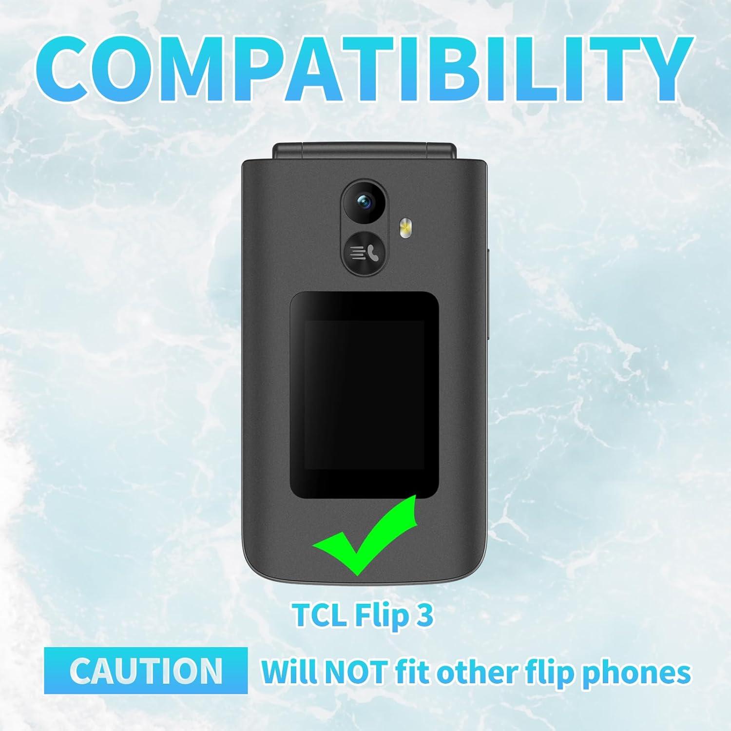 Funda Dikoer para TCL Flip 3 T435 2024 con Protector de Pantalla