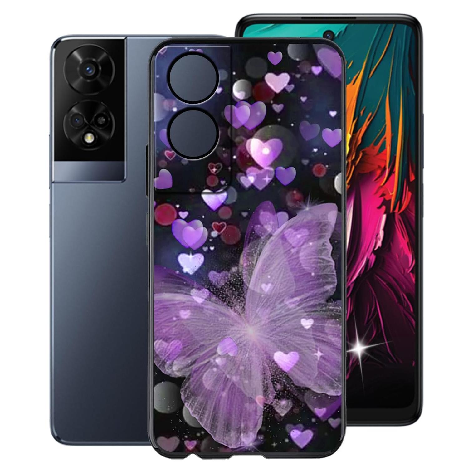 Funda KJYFOANI para TCL 50 XE NXTPAPER 5G, negra, TPU, 360°