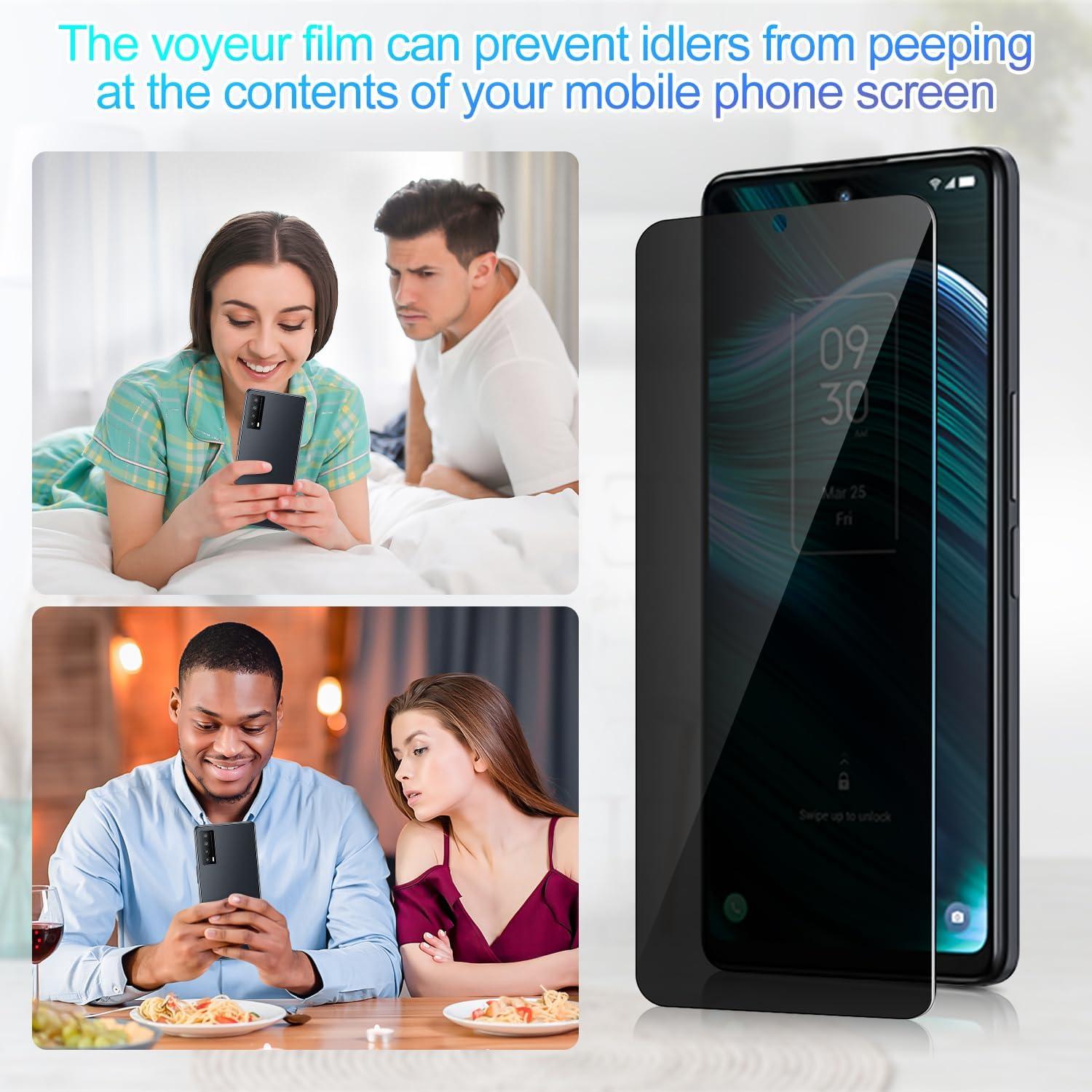 Paquete de 3 Protectores de Pantalla Privados Lokyoo para TCL Stylus 5G