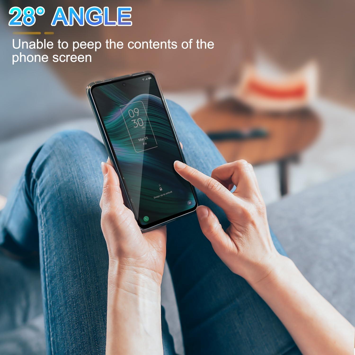 Paquete de 3 Protectores de Pantalla Privados Lokyoo para TCL Stylus 5G