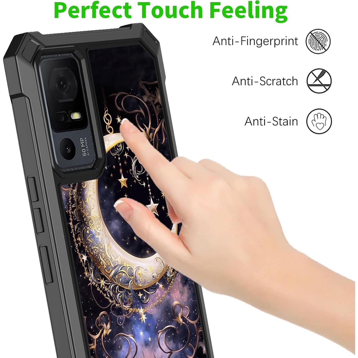 Funda para TCL 40 XE 5G JANENFNA con Protector de Pantalla