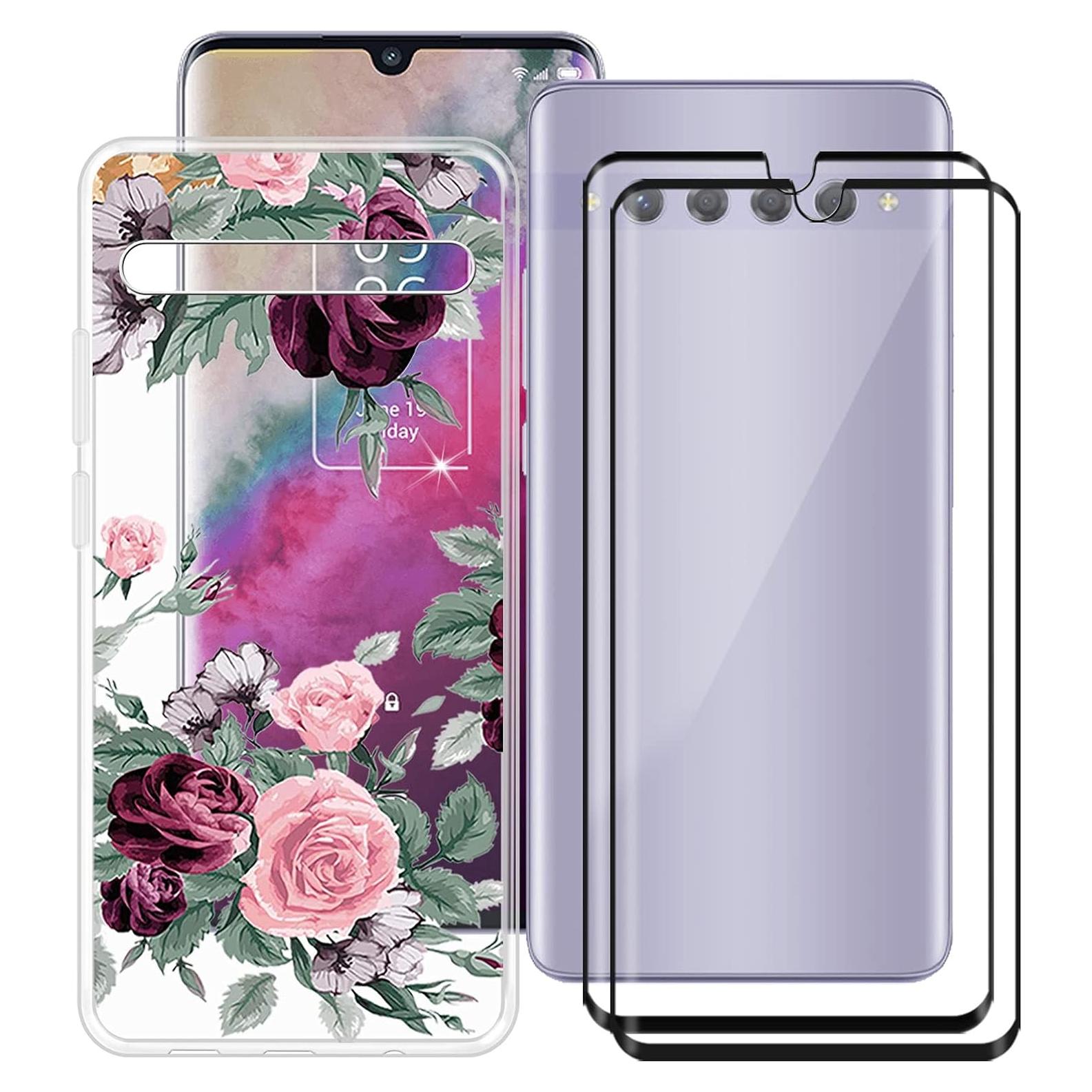 Funda TPU Transparente + 2 Protectores Vidrio TCL 10 Plus