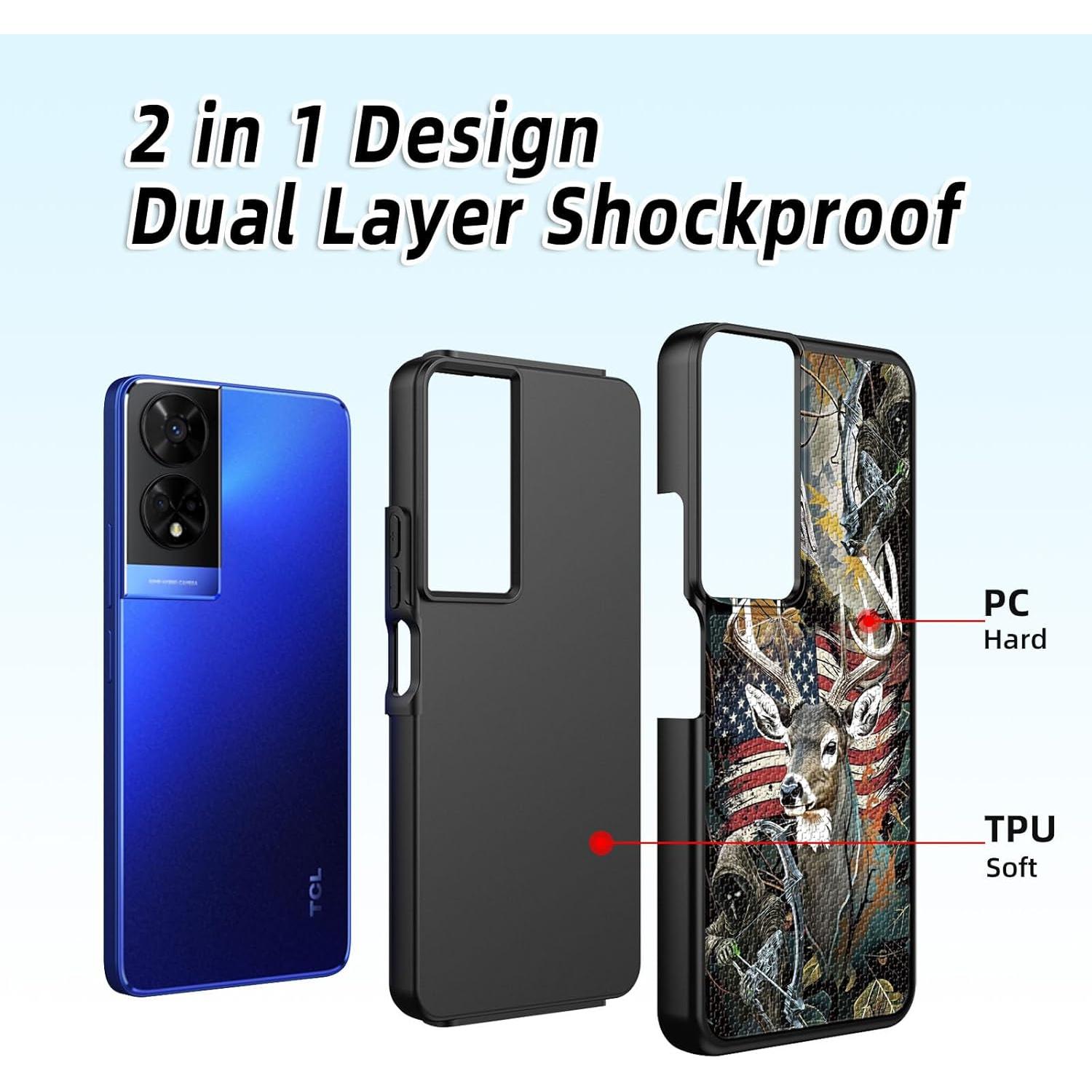 Funda Protectora RYUITHDJP para TCL 50 XE con Protector de Pantalla
