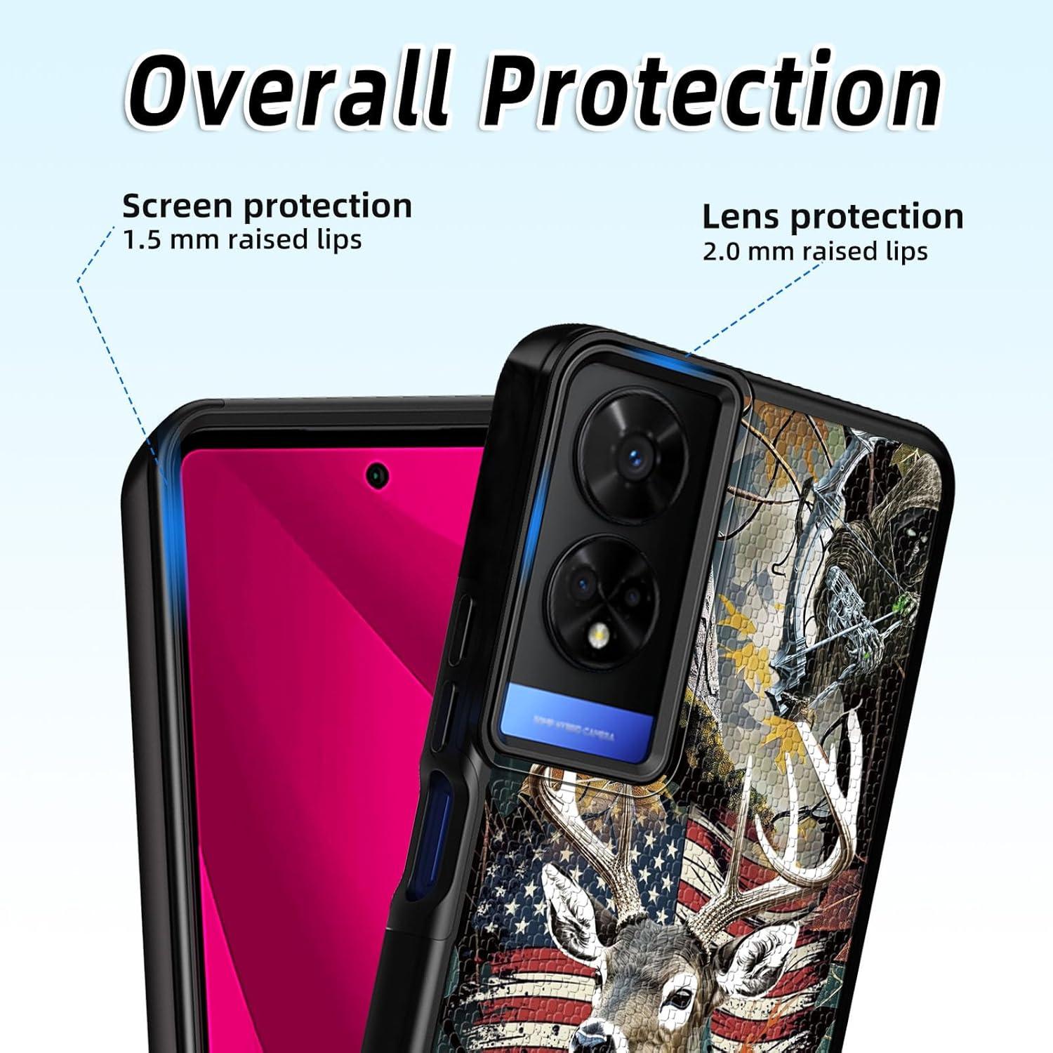 Funda Protectora RYUITHDJP para TCL 50 XE con Protector de Pantalla