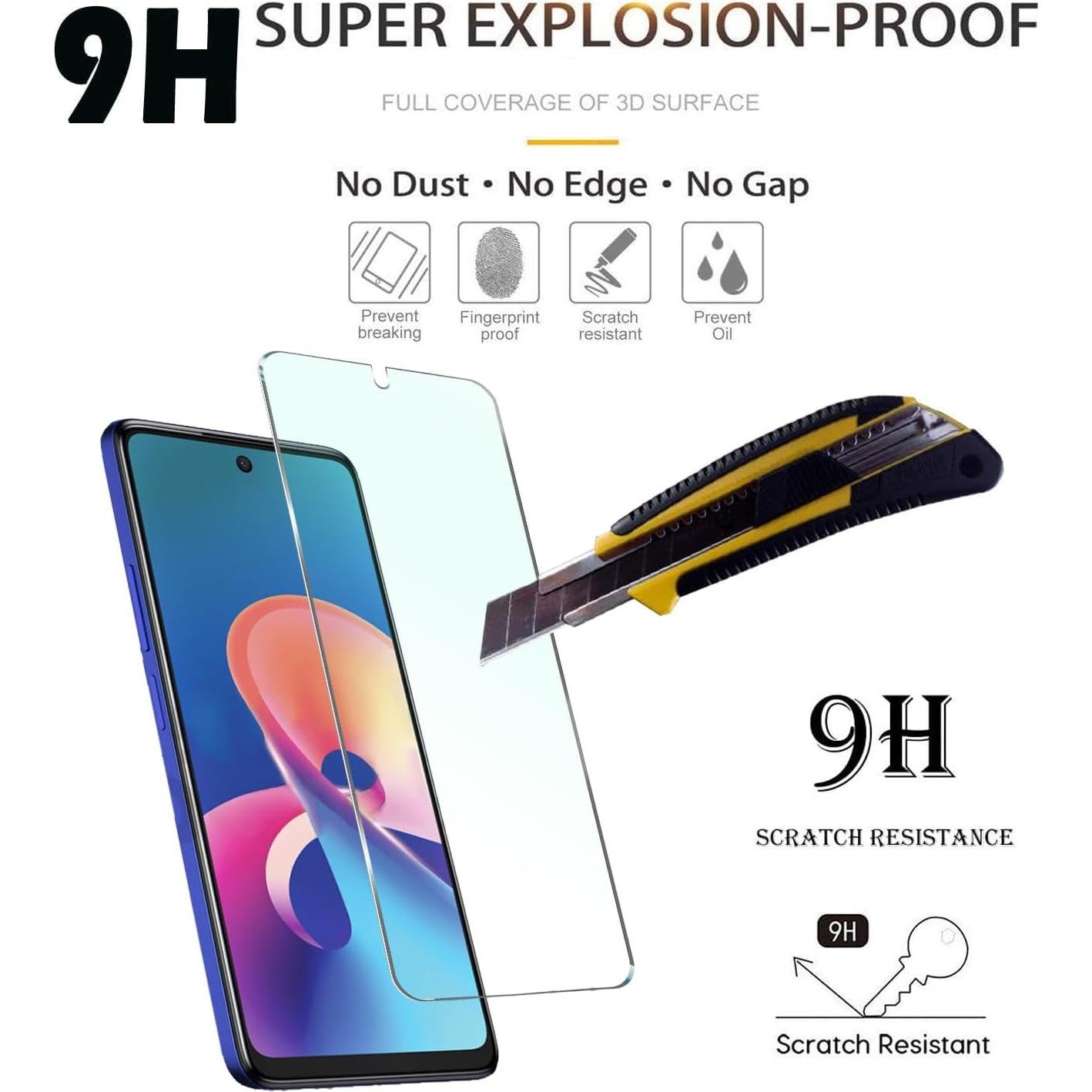 Protector de Pantalla Vidrio Templado TCL 50 XE 5G - 4 Unidades