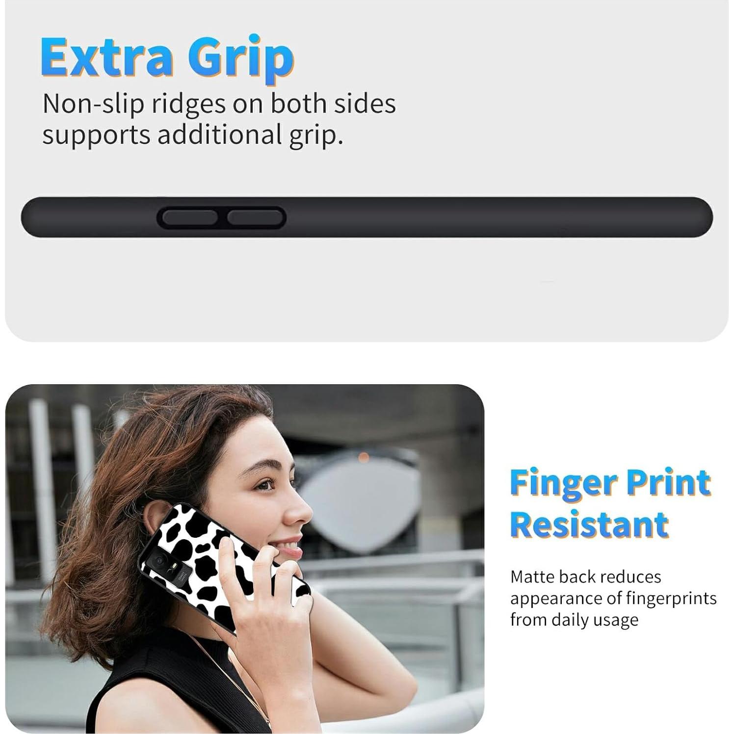 Funda TPU suave Dikoer para TCL Ion X/V 6.0" estampado vaca