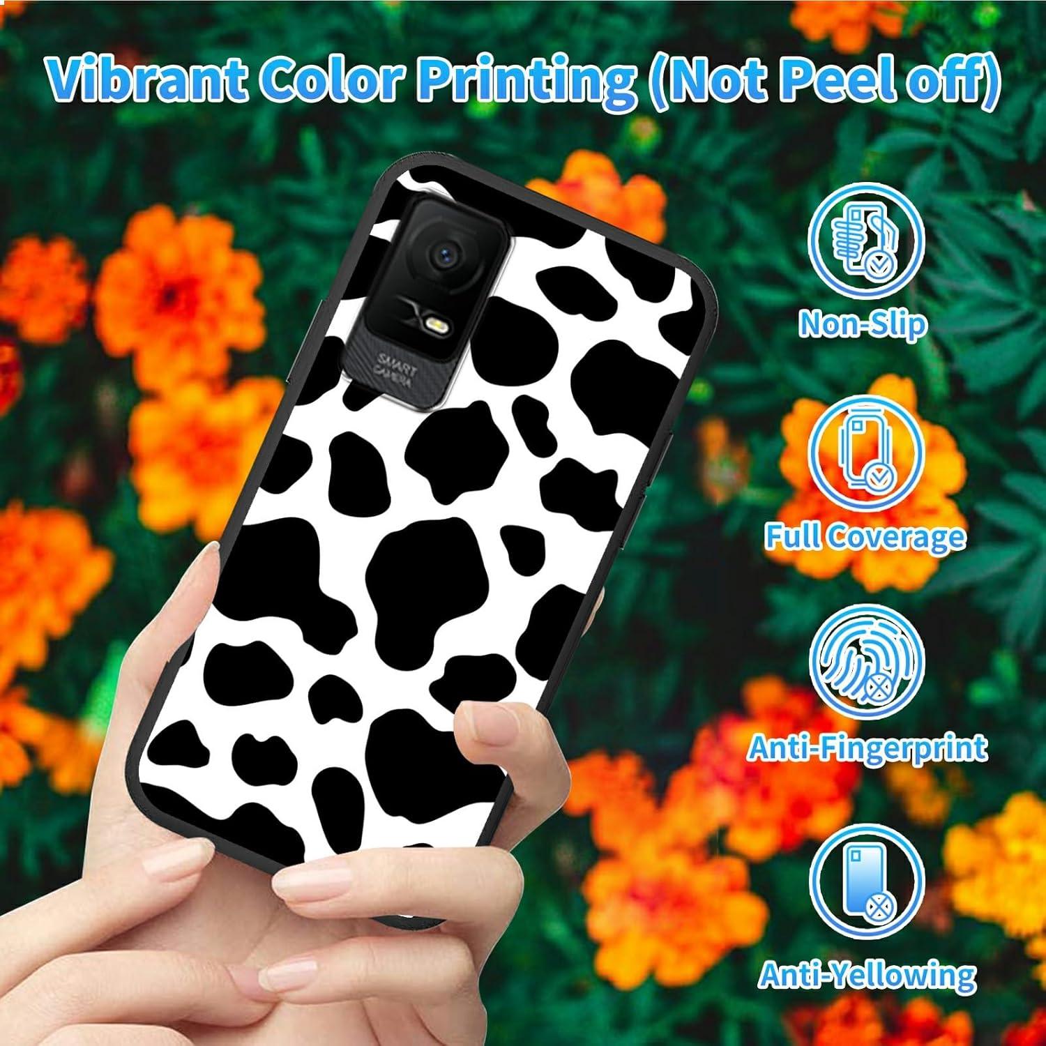 Funda TPU suave Dikoer para TCL Ion X/V 6.0" estampado vaca