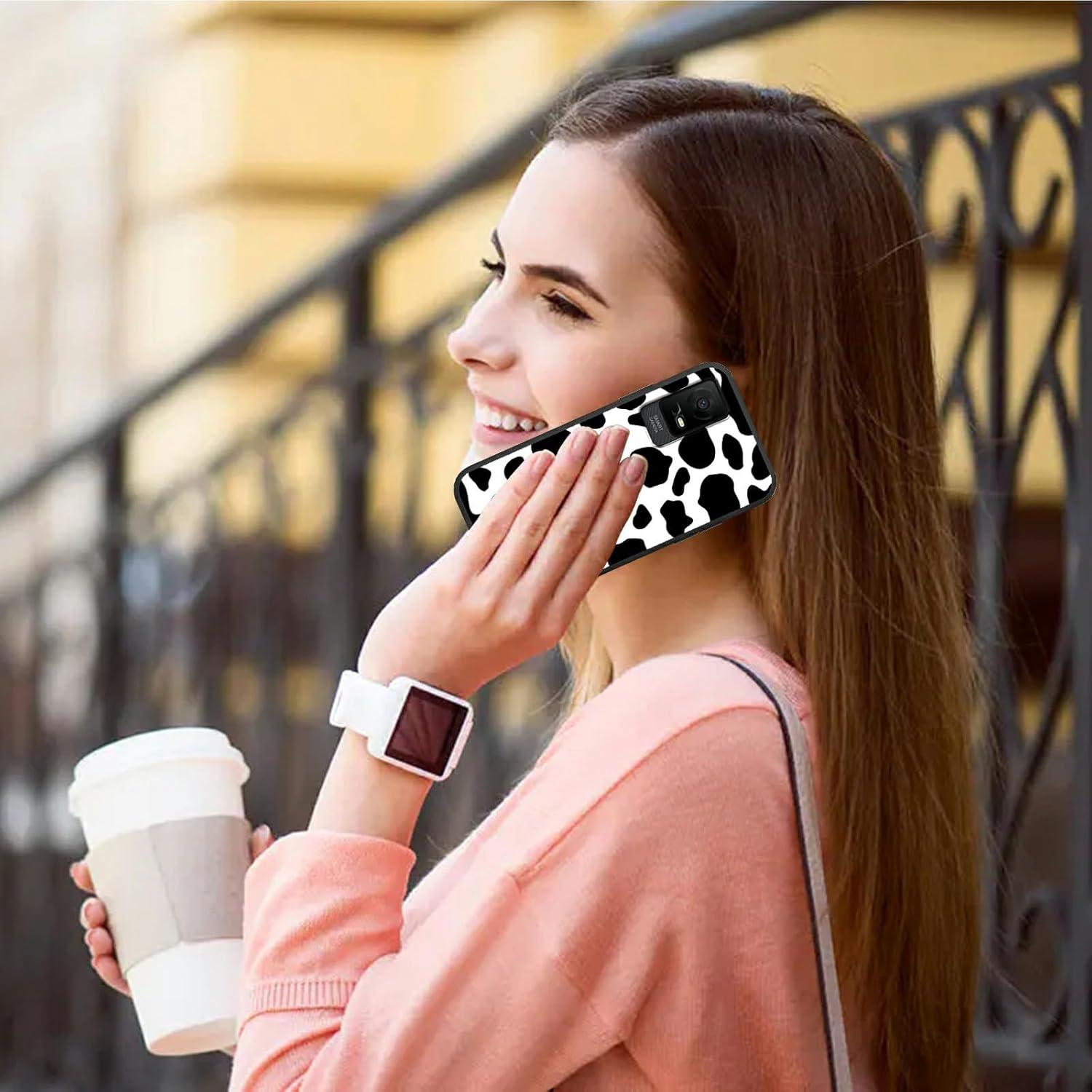 Funda TPU suave Dikoer para TCL Ion X/V 6.0" estampado vaca