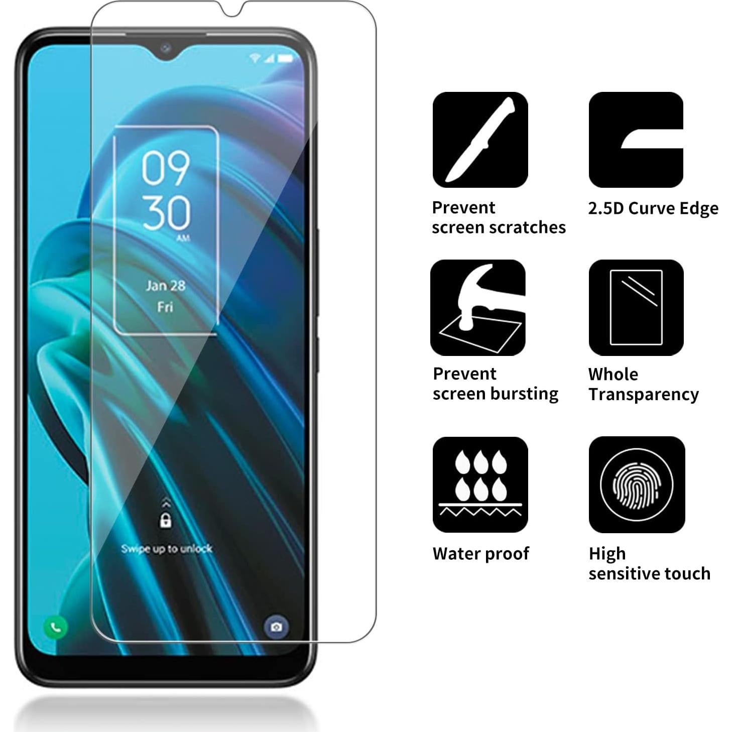 Protector de Pantalla Vidrio Templado iCsapr TCL 30 XE 5G 9H