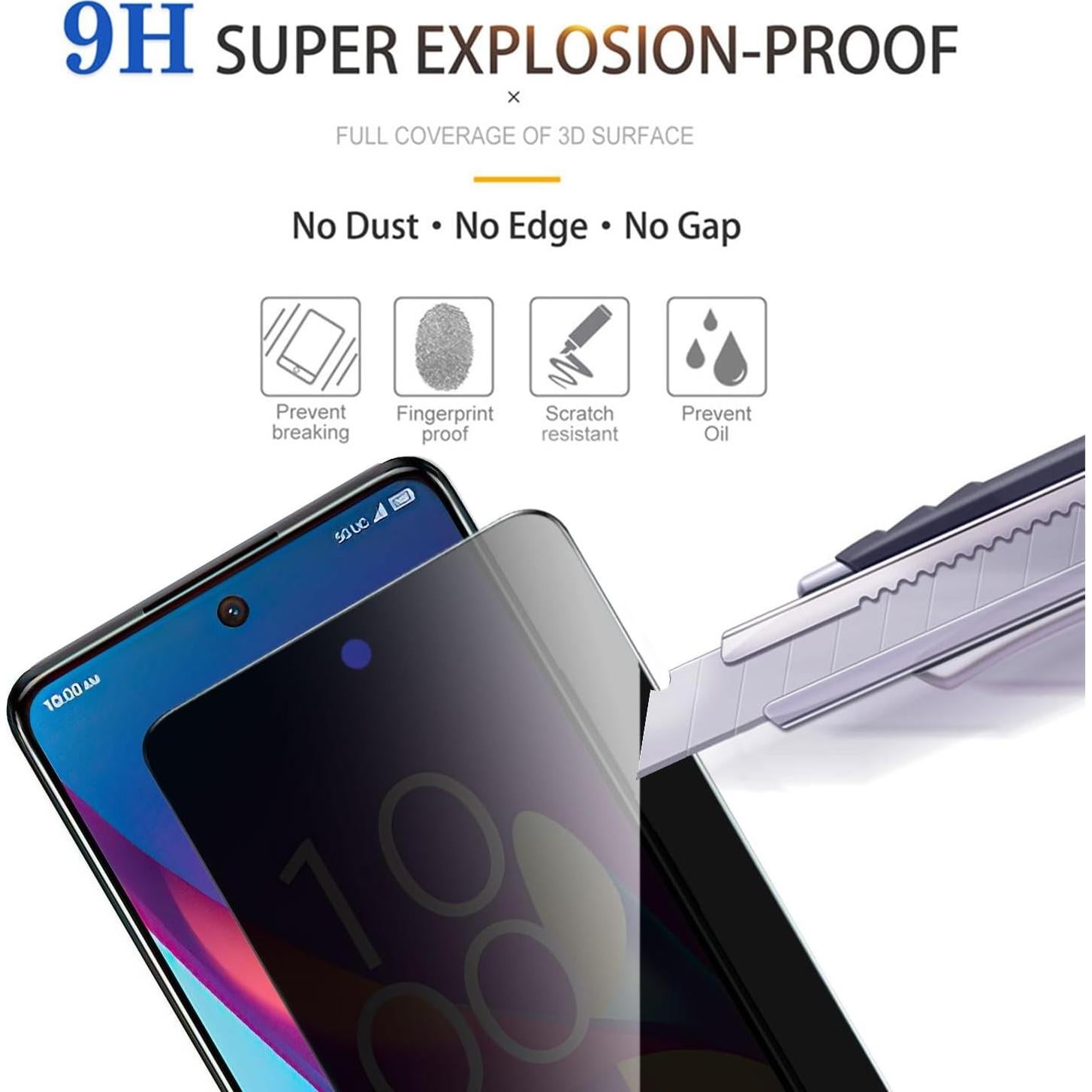 Paquete de 2 Protectores de Pantalla Privados Lokyoo para TCL 50 XL 2024