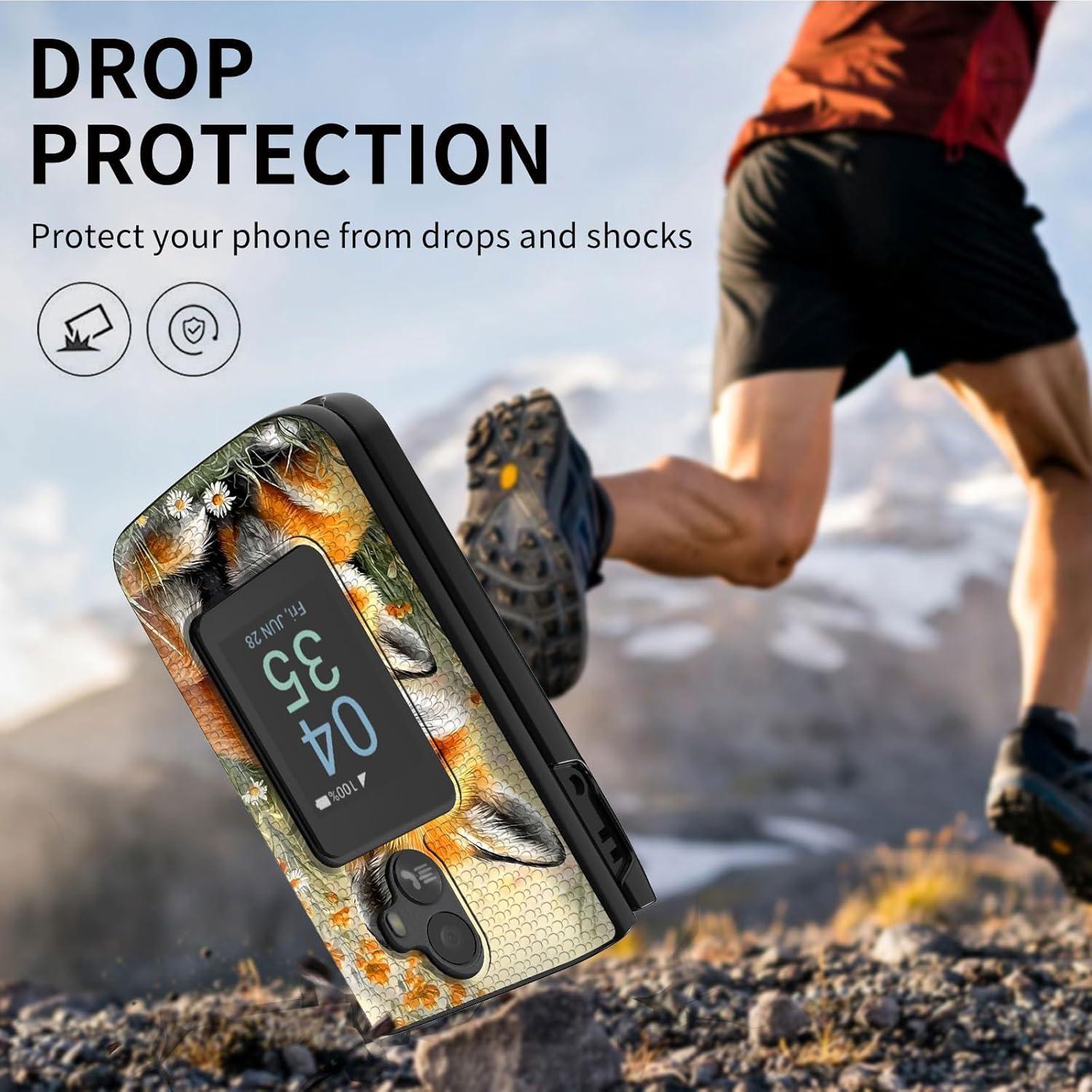 Funda Doble Capa Qindaiwen para TCL Flip 3 T435 2024 - Zorros Lindos