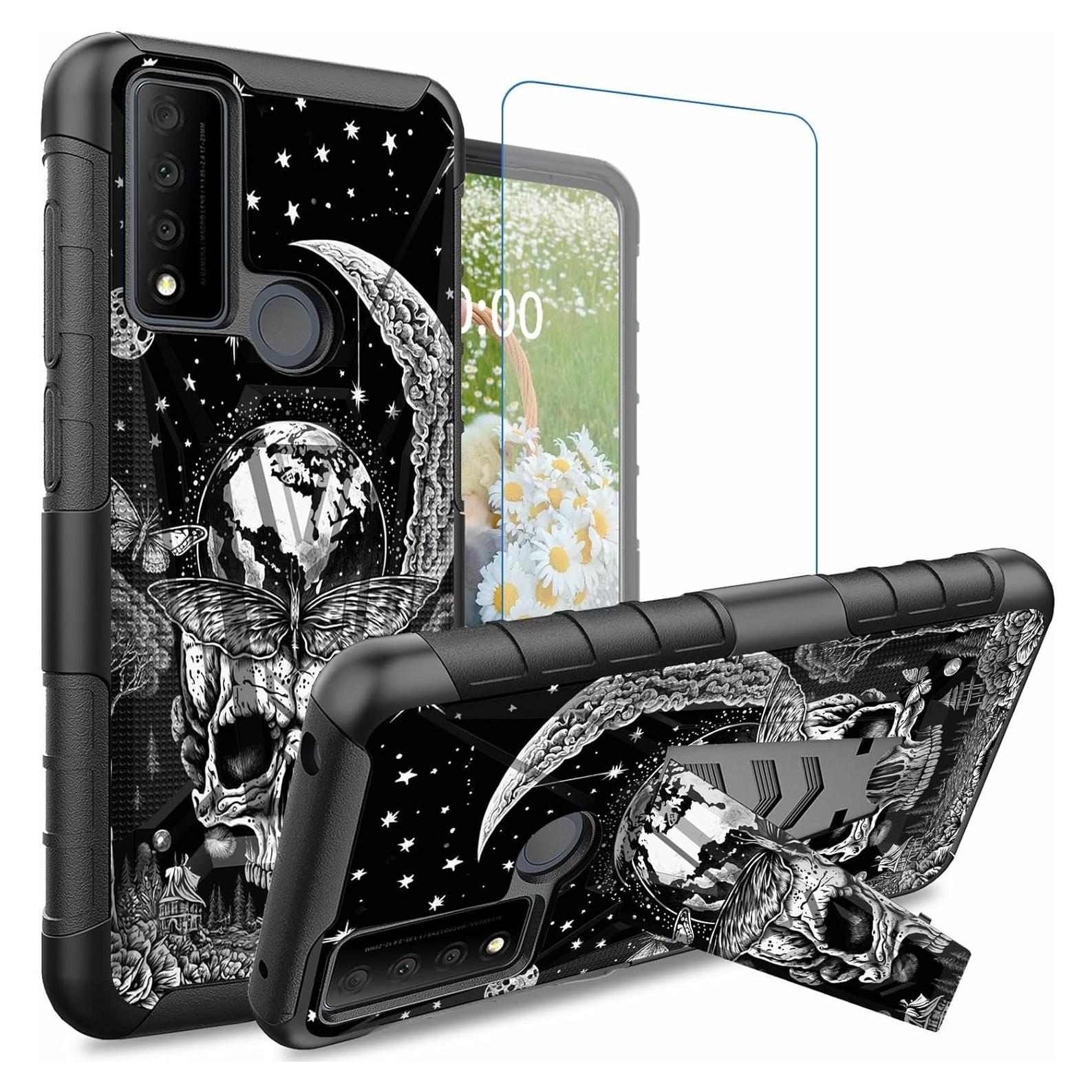 Funda Doble Capa Dikoer para TCL 30 V 5G con Protector