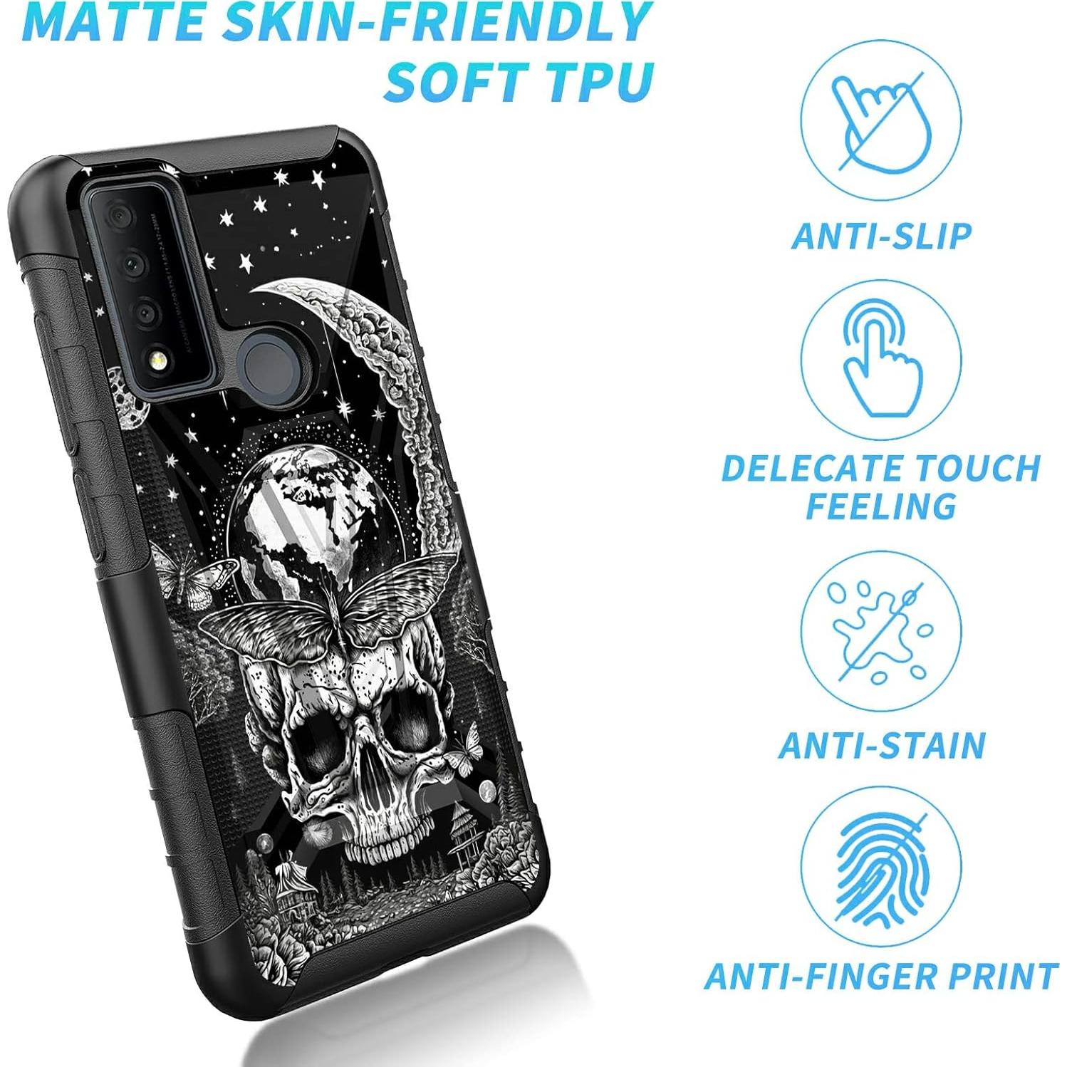 Funda Doble Capa Dikoer para TCL 30 V 5G con Protector