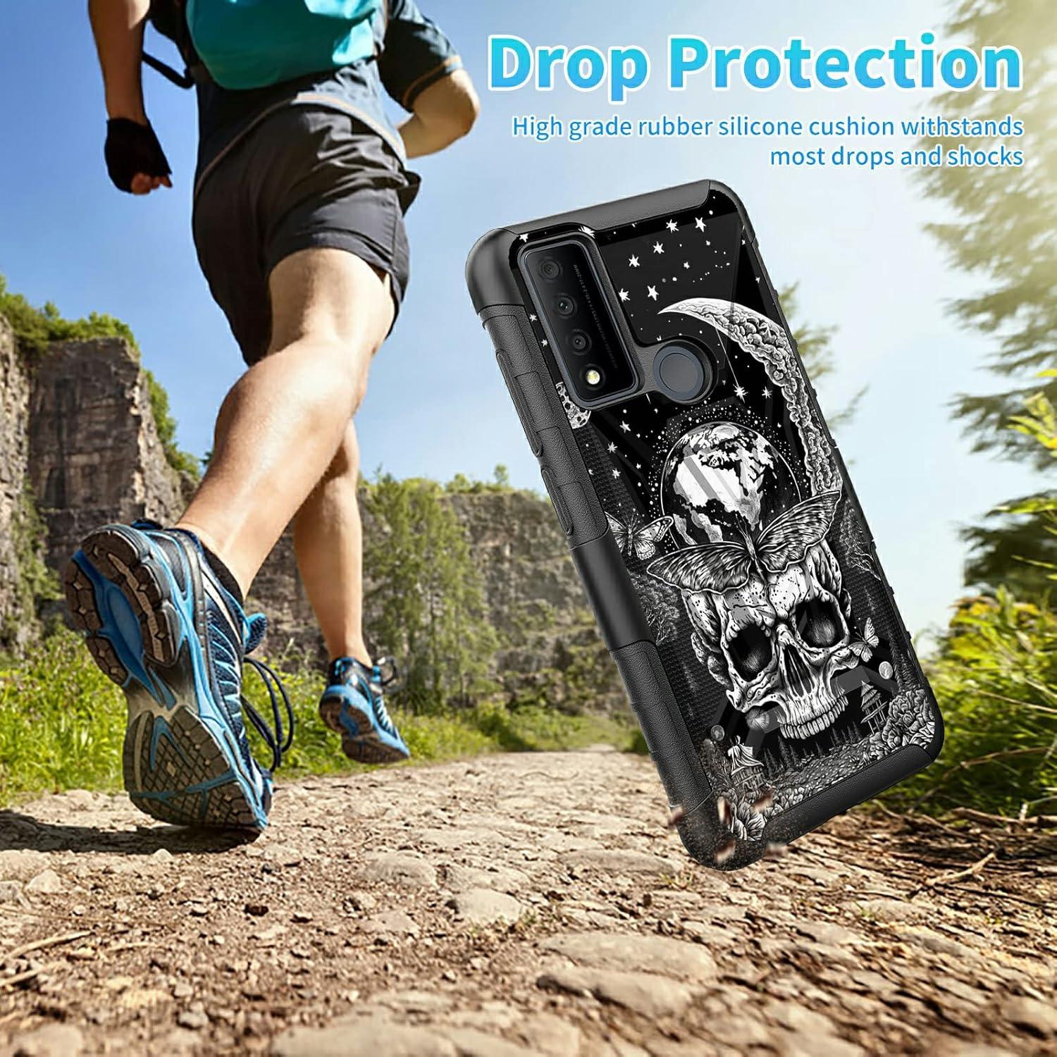 Funda Doble Capa Dikoer para TCL 30 V 5G con Protector