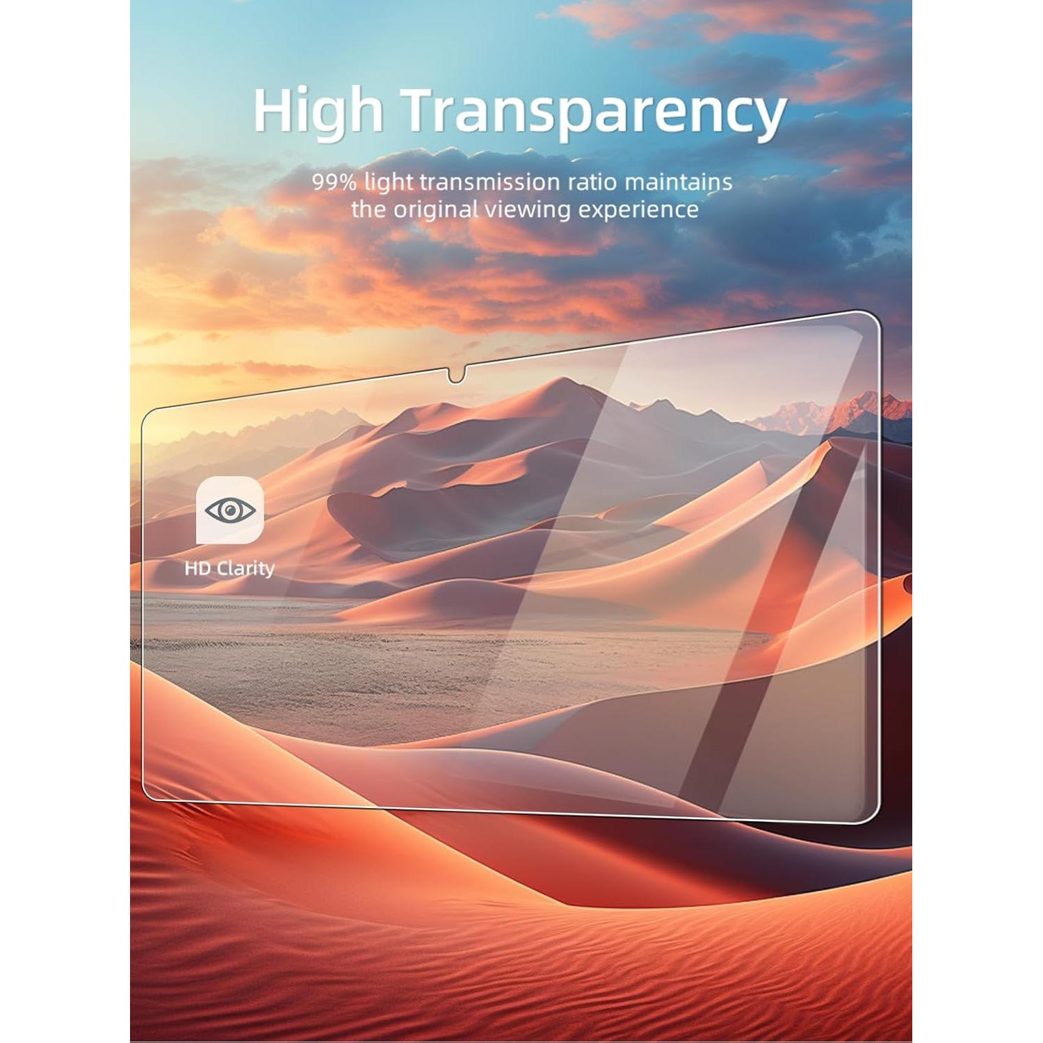 Protector de Pantalla WUNIAK para TCL TAB 10L Gen 3 10.1" Vidrio Templado 2 Pzas