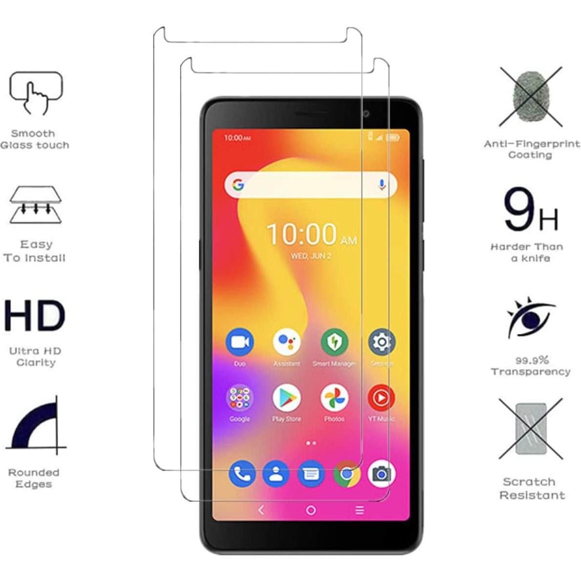 Protector de Pantalla TCL A30 AISELAN 2 Pcs Vidrio Templado 9H