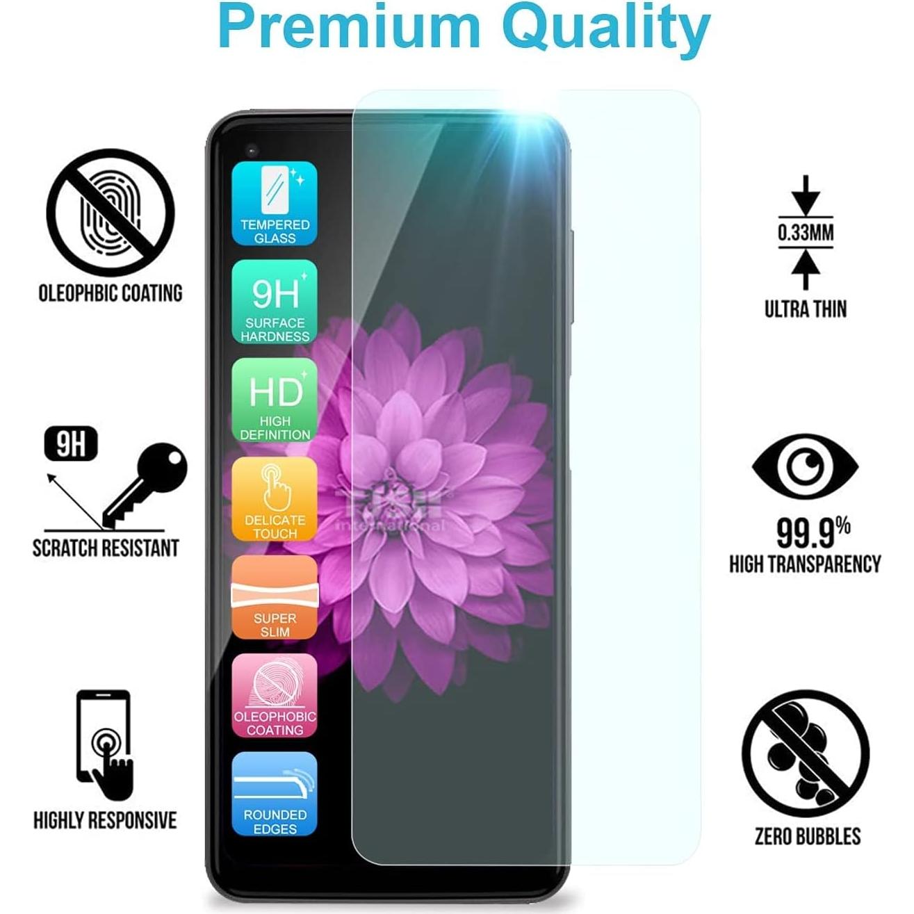 Funda TJS para TCL 30V 5G con Protector de Pantalla y Soporte