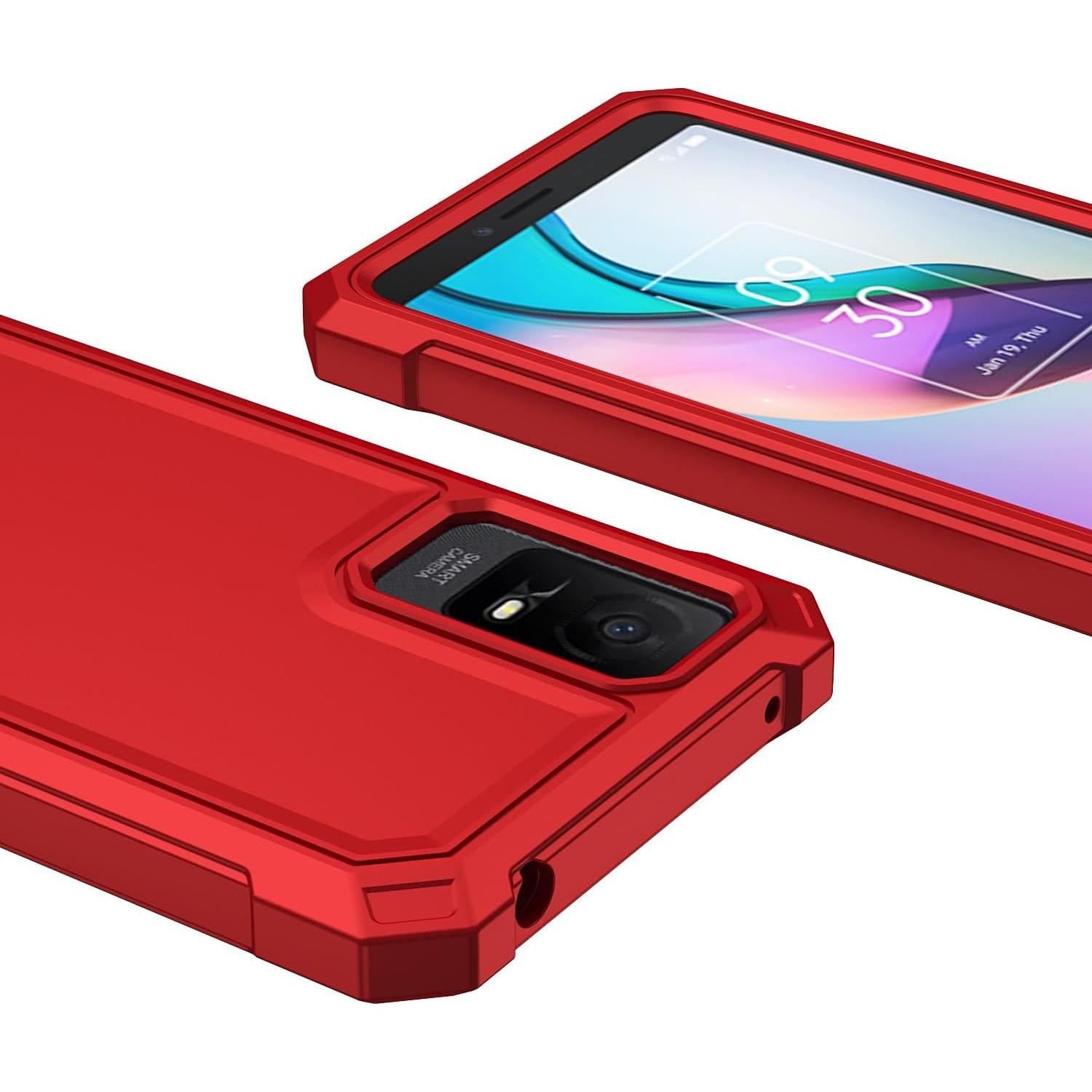 Funda protectora TCL ION X / ION V / TCL 40 Z roja con parachoques