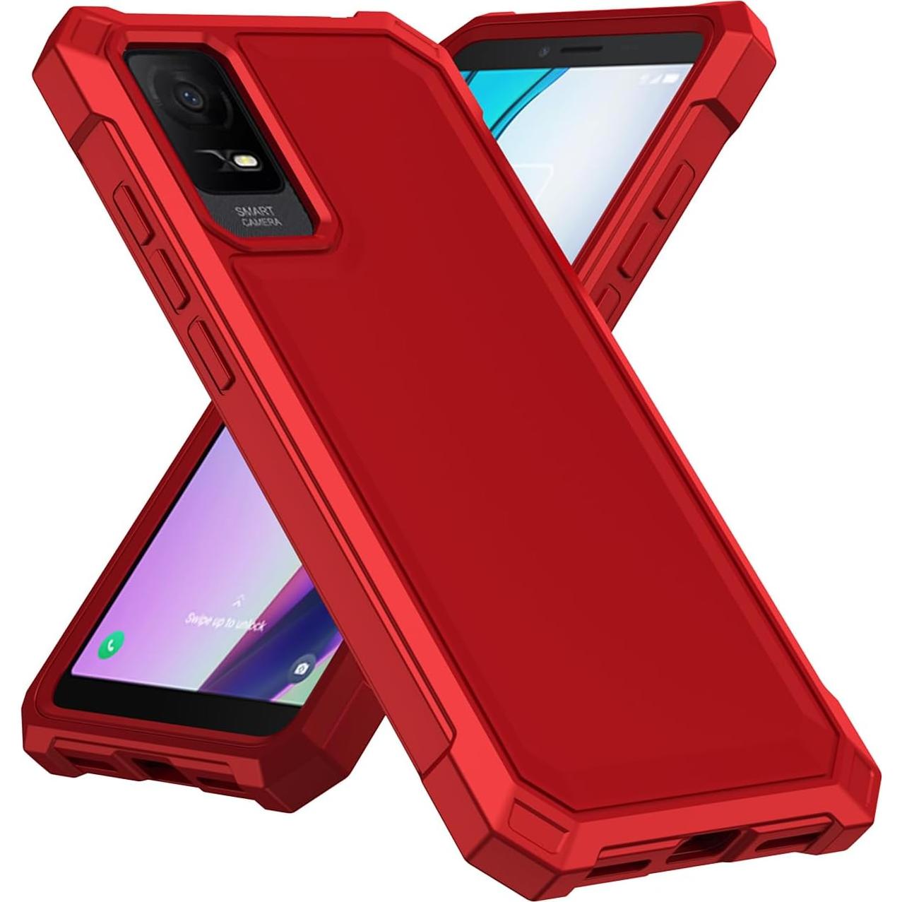 Funda protectora TCL ION X / ION V / TCL 40 Z roja con parachoques