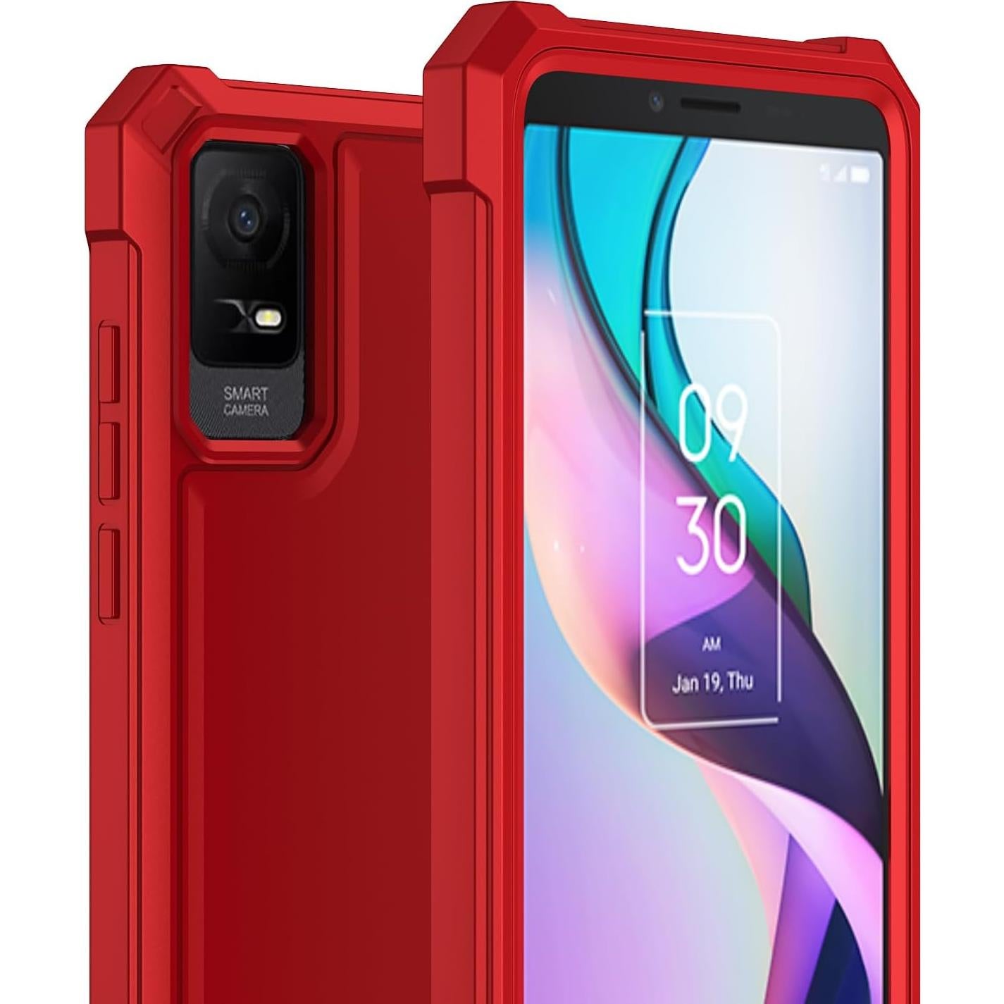 Funda protectora TCL ION X / ION V / TCL 40 Z roja con parachoques