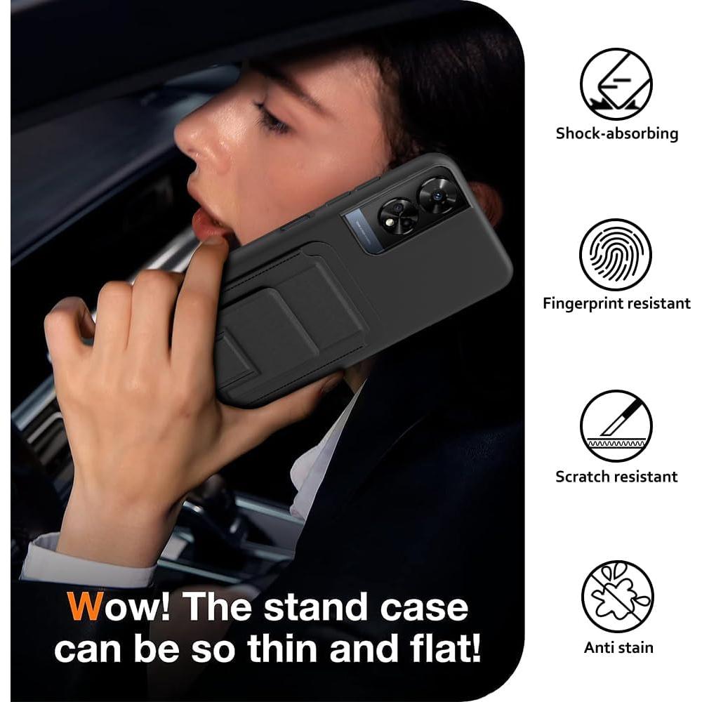 Funda Cartera Antichoque Pusiikeer para TCL 50 XE 5G - Negro