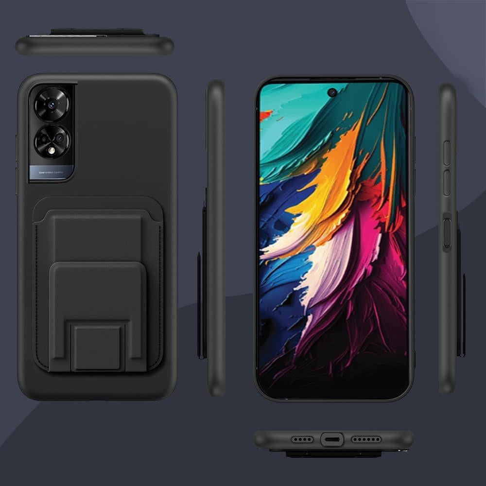 Funda Cartera Antichoque Pusiikeer para TCL 50 XE 5G - Negro