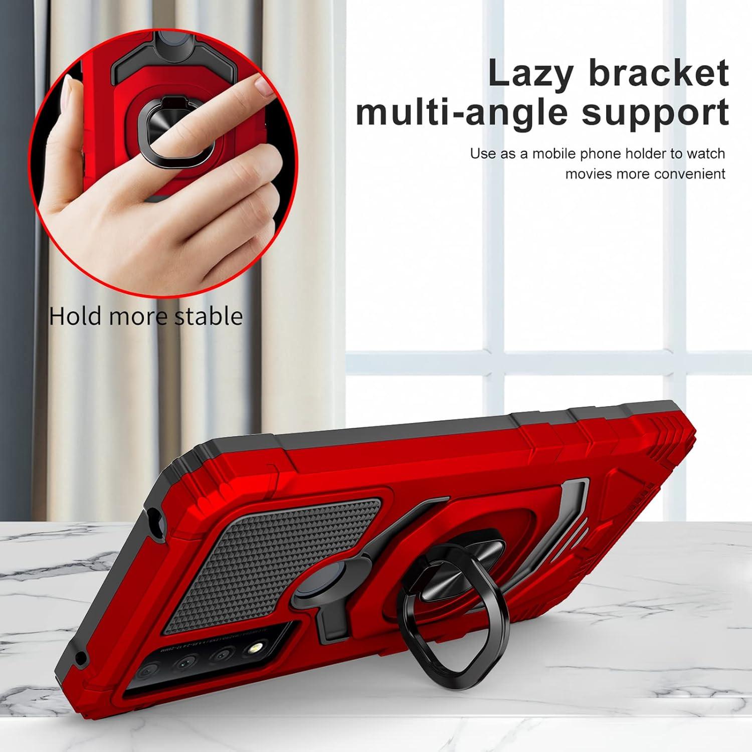 Funda Ailiber para TCL 30V con Protector de Pantalla Rojo