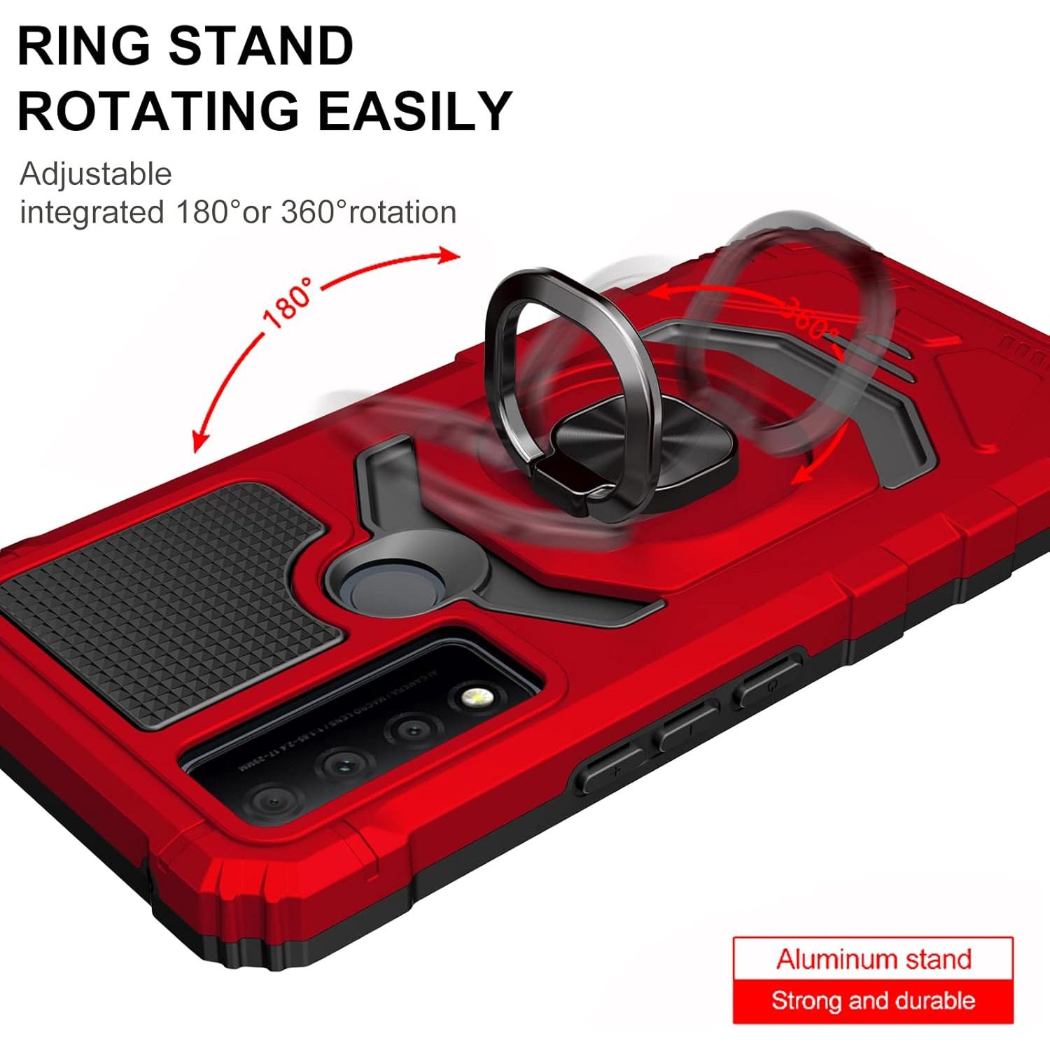 Funda Ailiber para TCL 30V con Protector de Pantalla Rojo