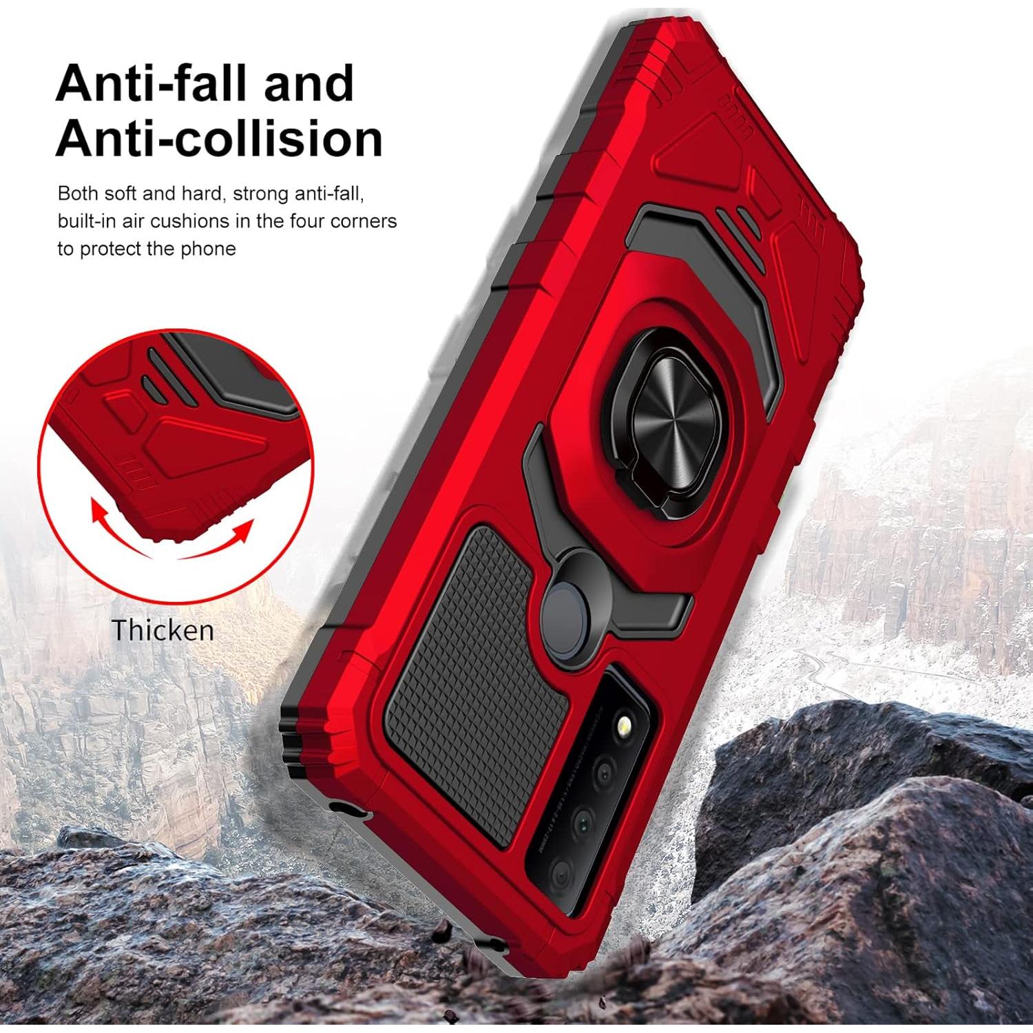 Funda Ailiber para TCL 30V con Protector de Pantalla Rojo