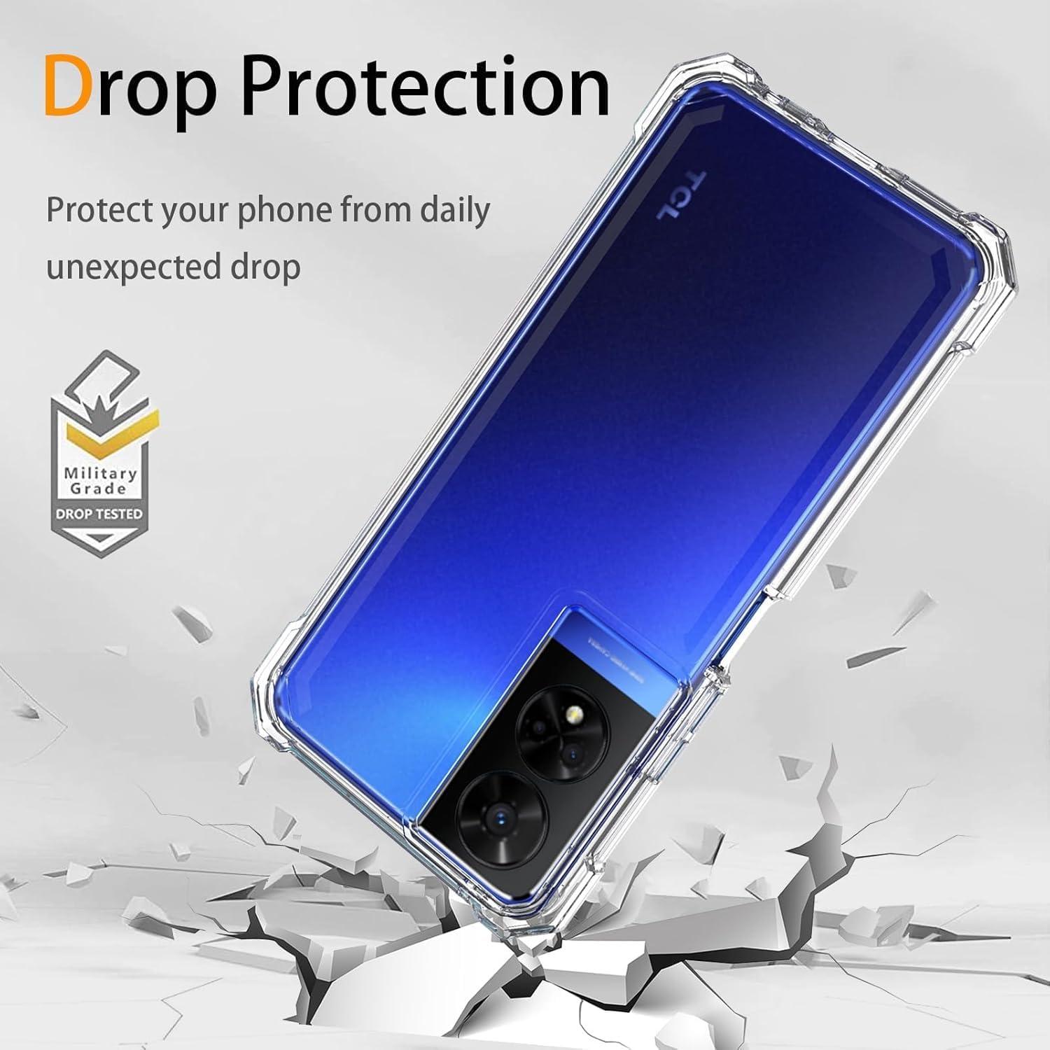 Funda Híbrida Resistente TCL 50 XE 5G con Protector Pantalla