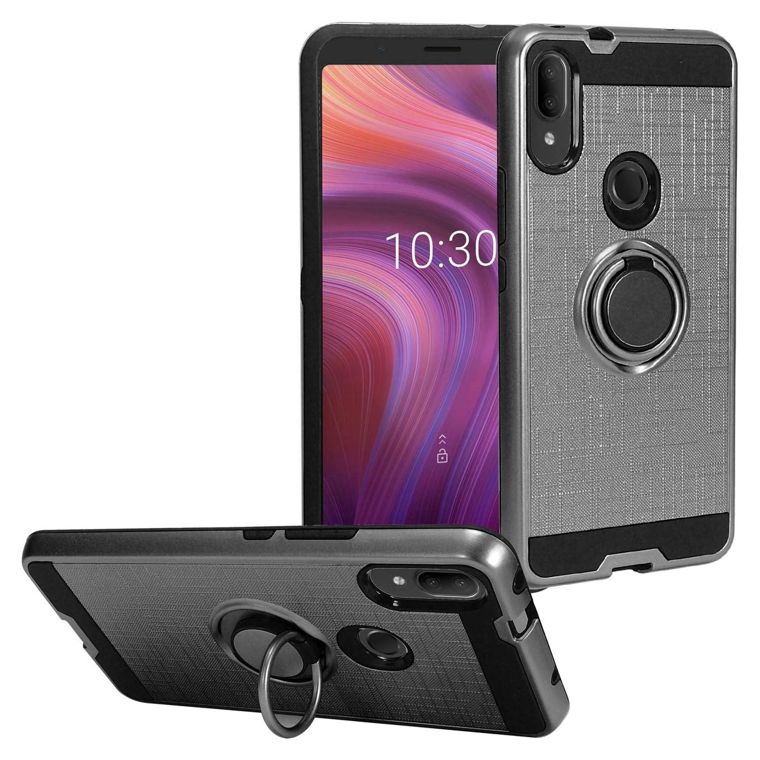 Funda Híbrida con Soporte de Anillo CELZEN para Alcatel 3V 2019