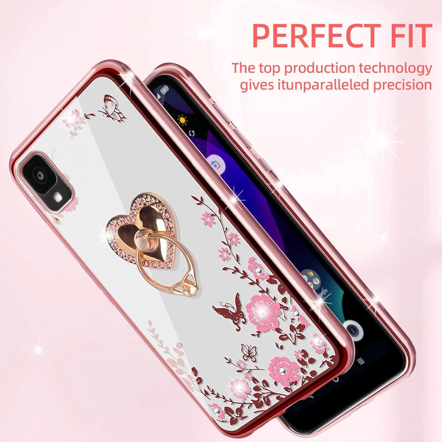 Funda KuDiNi Oro Rosa para Alcatel TCL 30 Z T602DL con Soporte