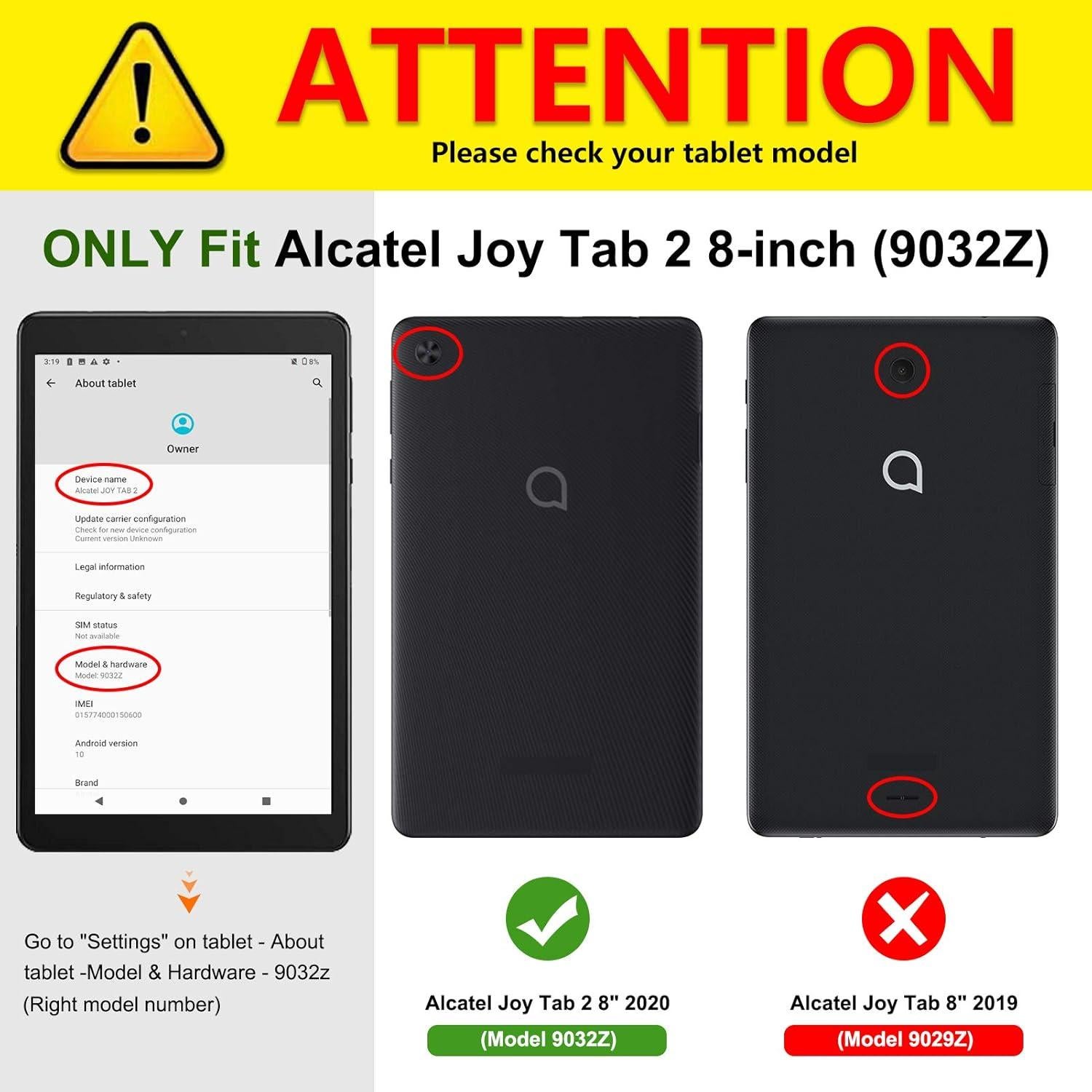 Funda Folio Fintie para Alcatel Joy Tab 2 y TCL Tab 8.0 - Cuero PU Lila
