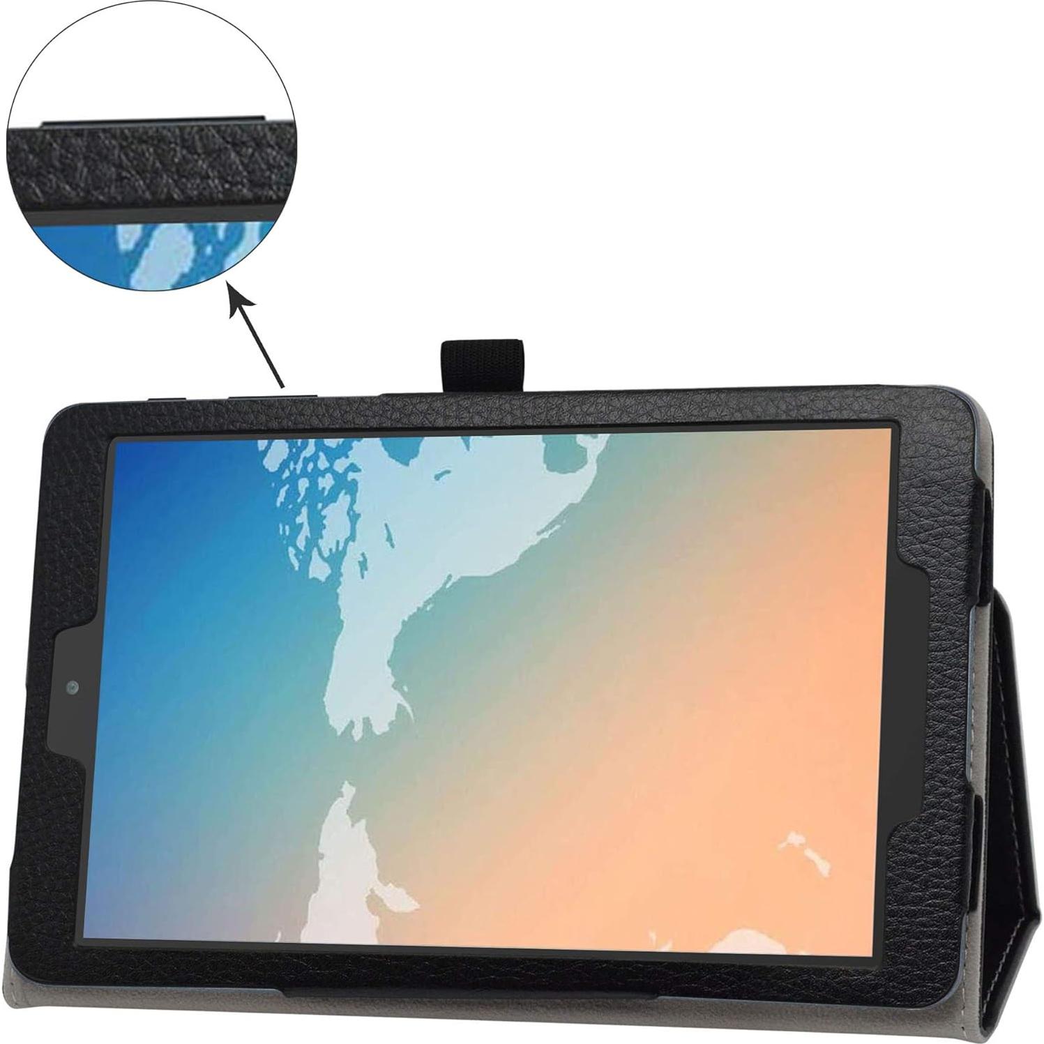 Funda de Cuero PU Bige Case para Tableta Alcatel TCL Tab 8 8"