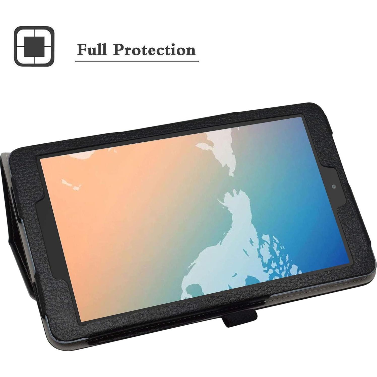 Funda de Cuero PU Bige Case para Tableta Alcatel TCL Tab 8 8"