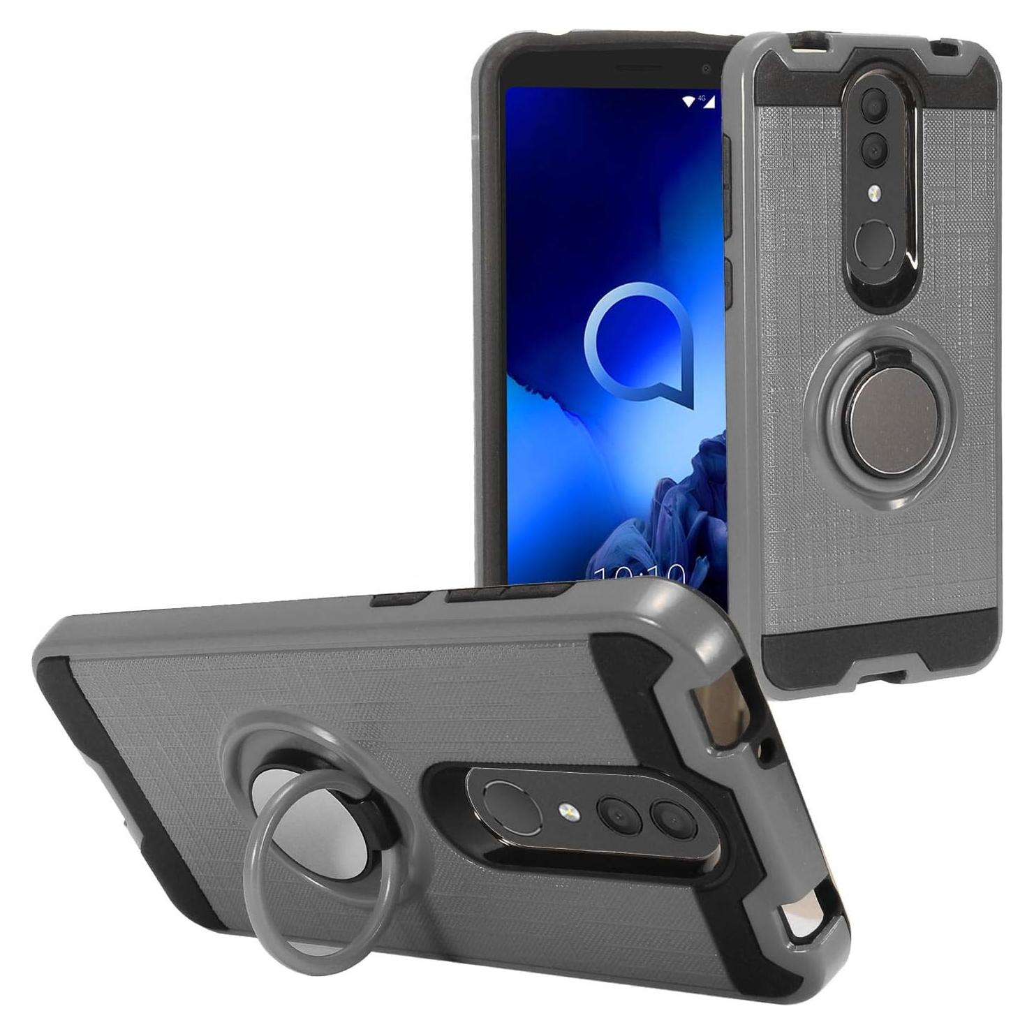 Funda Híbrida Z-GEN para Alcatel Onyx 5008R - Gris con Soporte