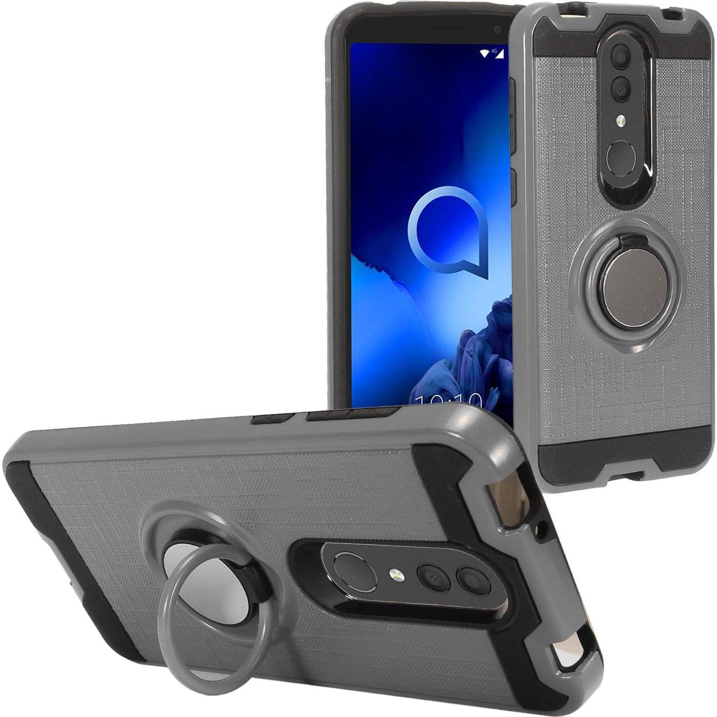 Funda Híbrida Z-GEN para Alcatel Onyx 5008R - Gris con Soporte