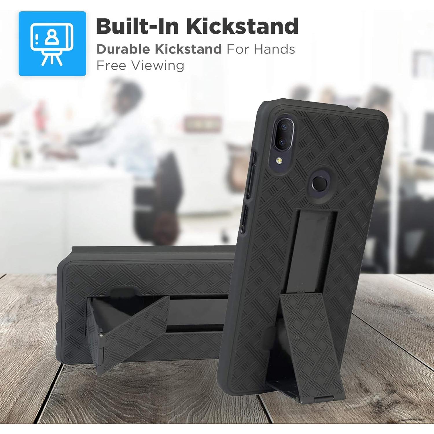 Funda con Clip para Cinturón Rome Tech Alcatel 3V 2019 - Negro