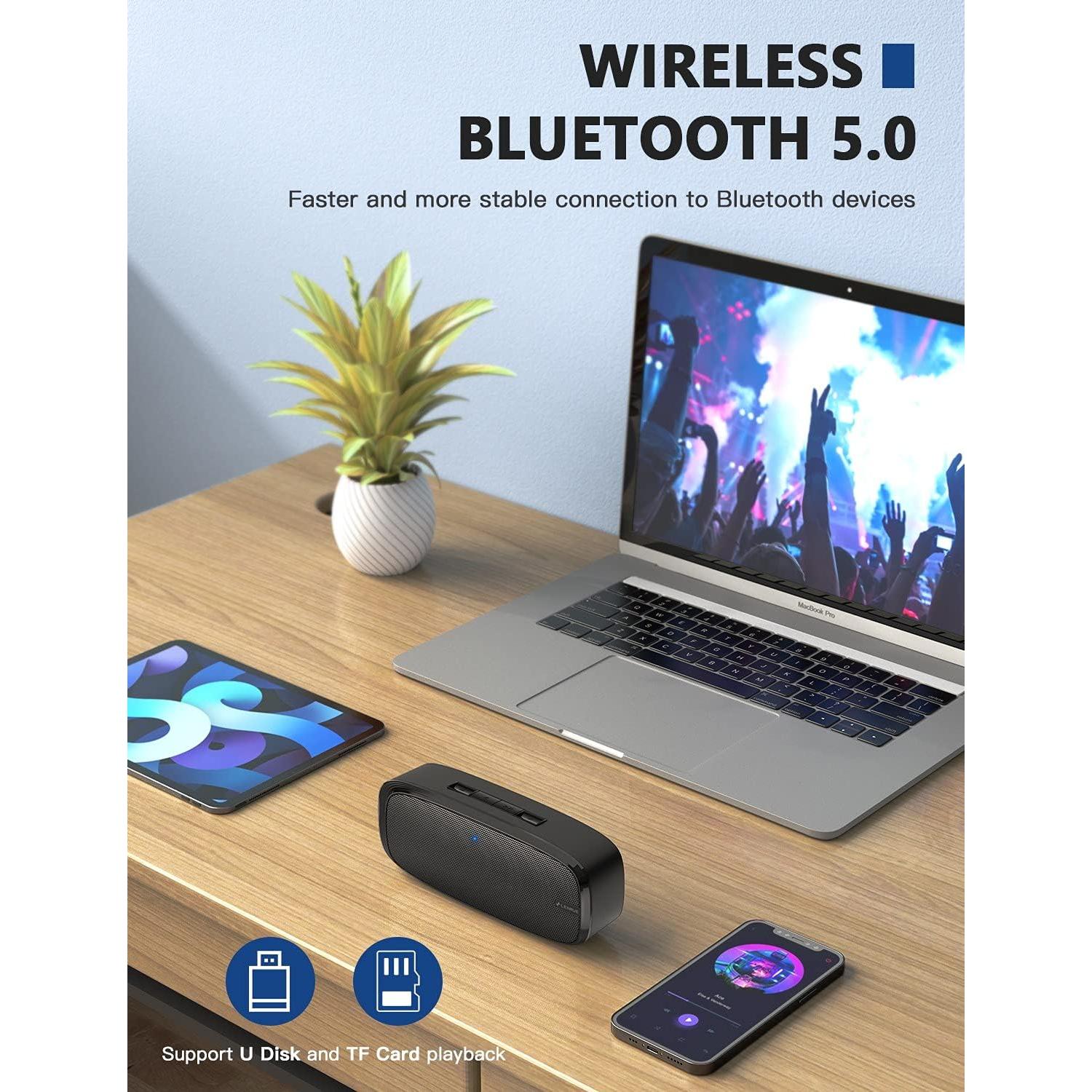 Altavoz Bluetooth Portátil LENRUE A10, 12 Horas de Batería, Sonido Estéreo