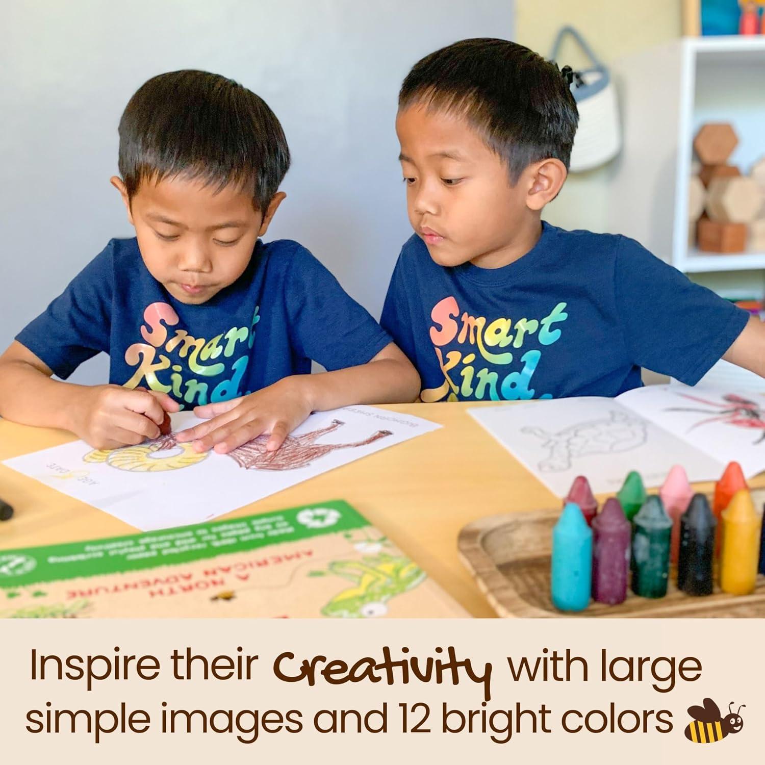 Crayones de Cera de Abeja Honeysticks + Libro para Colorear