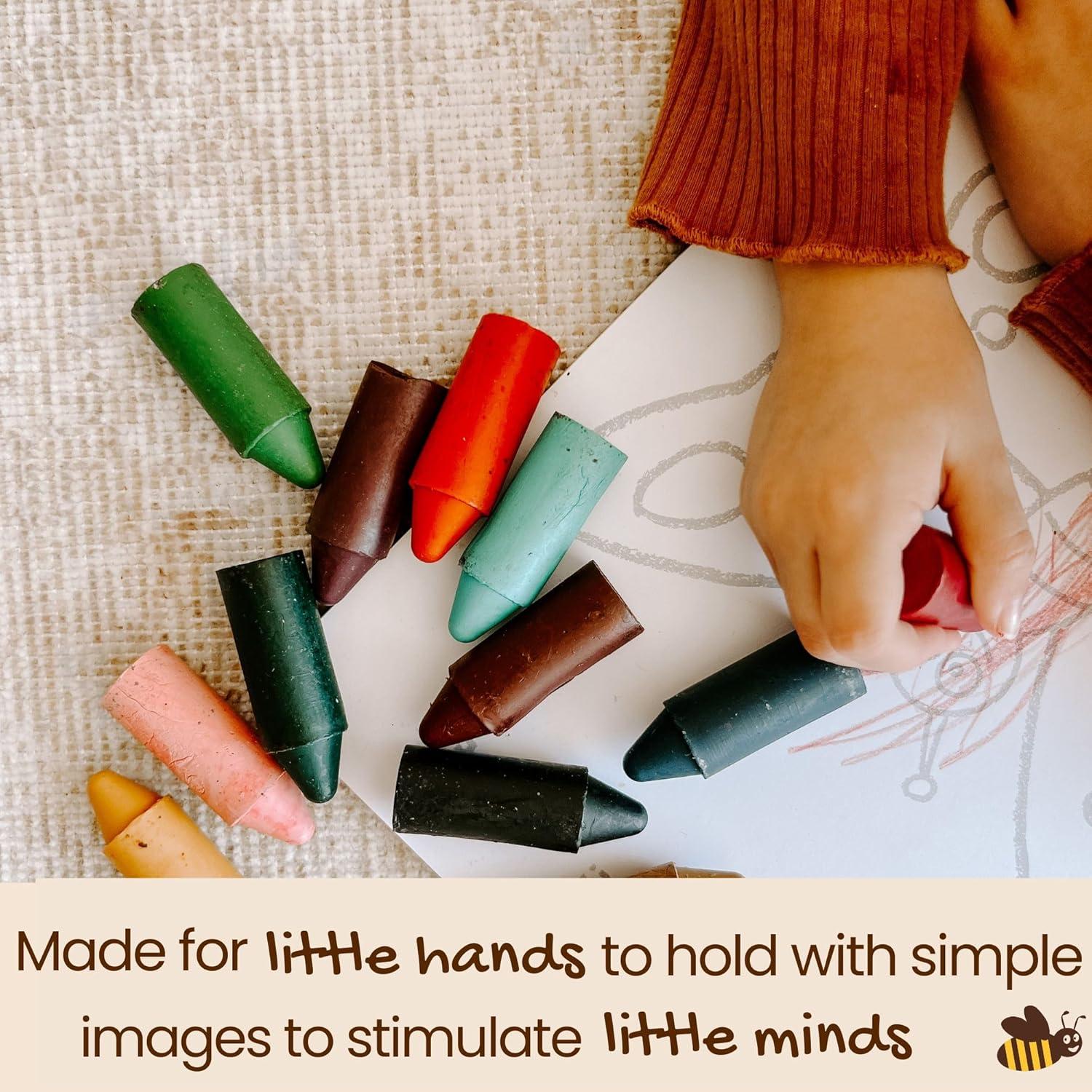 Crayones de Cera de Abeja Honeysticks + Libro para Colorear