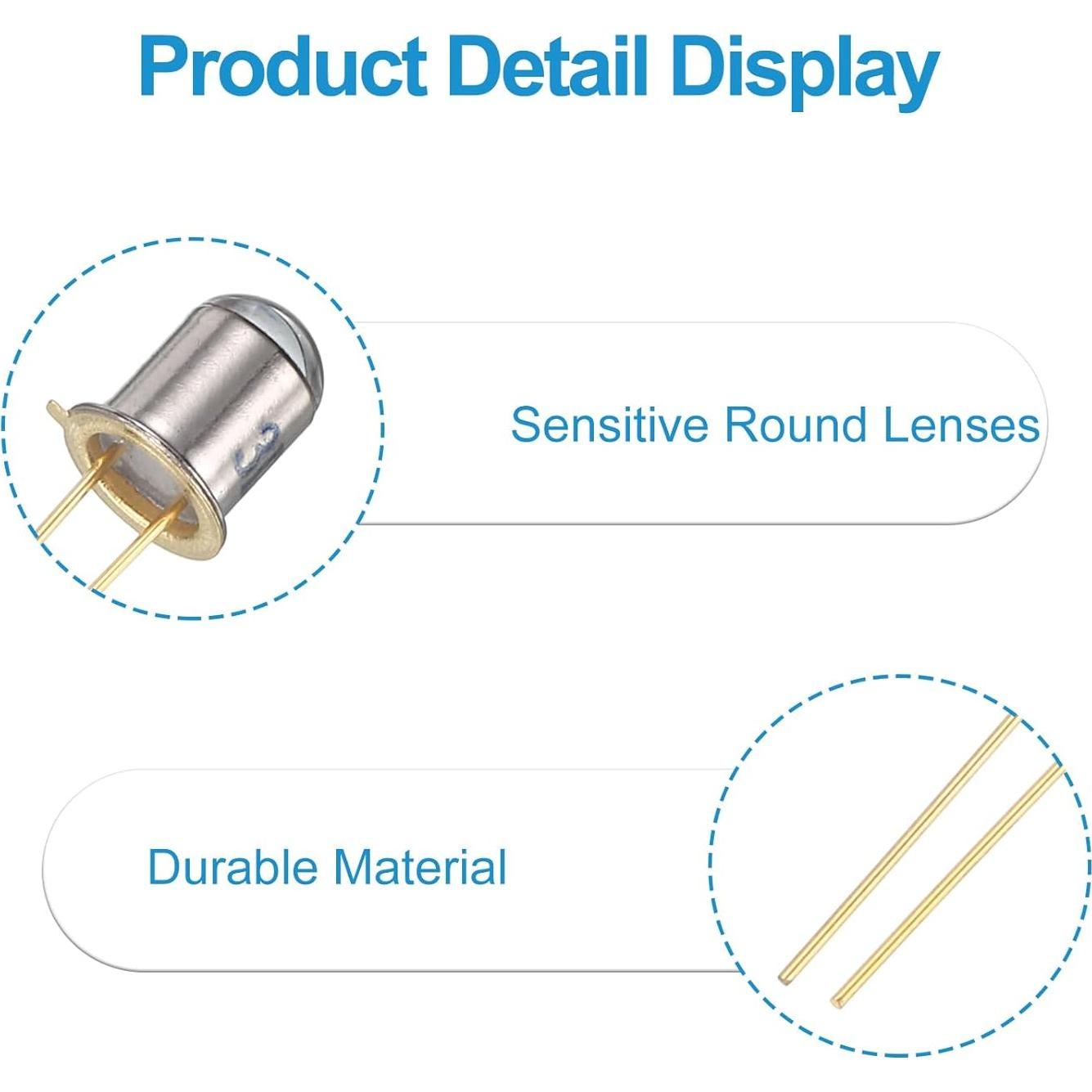 Diodos Fotográficos PATIKIL 5mm, Paquete de 4 Sensores Luz