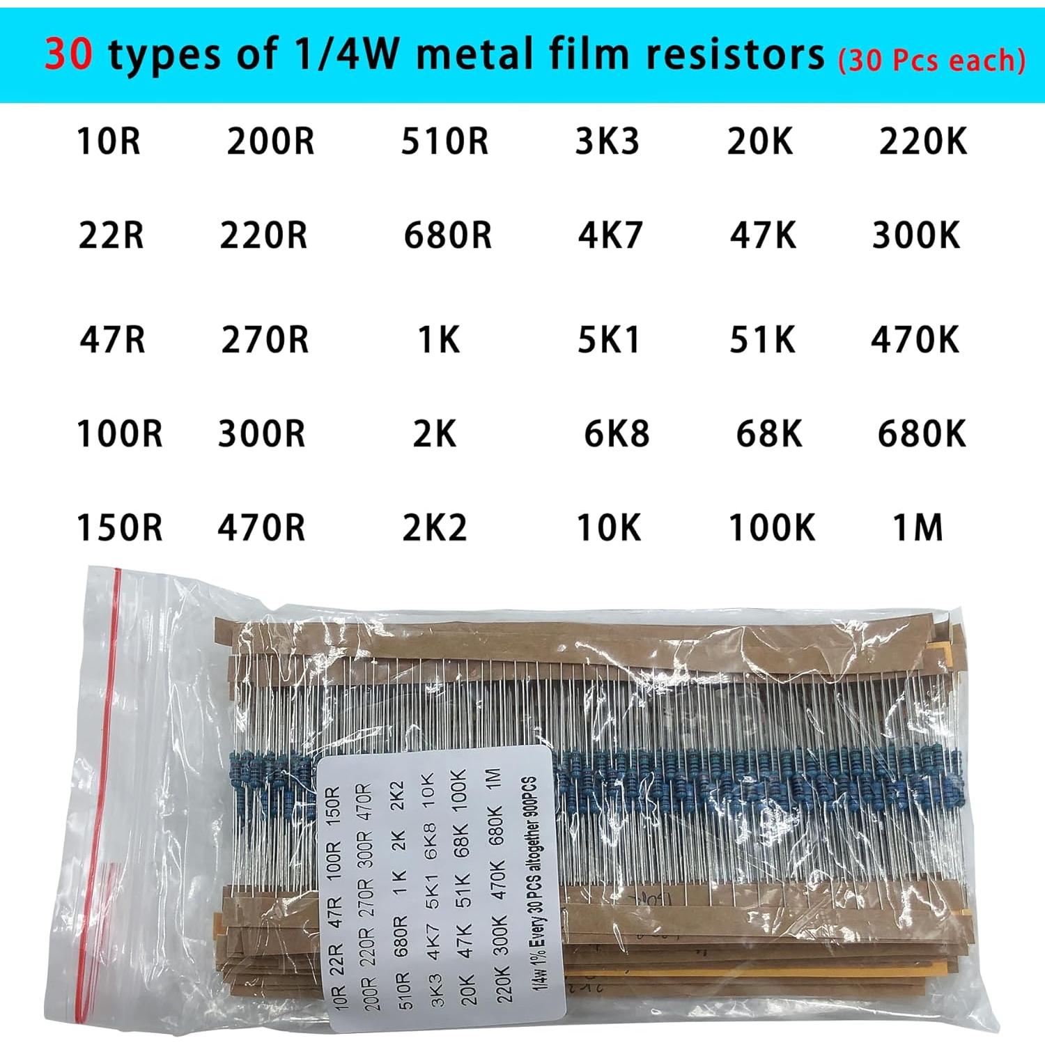Kit de Componentes Electrónicos 1800 Pcs Nodehawk - LED, Resistencias, Capacitores, Transistores