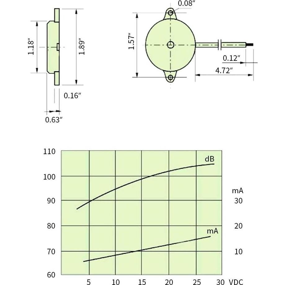 Zumbador Electrónico Activo WEICHUANGJING SFM-27-W 90dB 3PCS