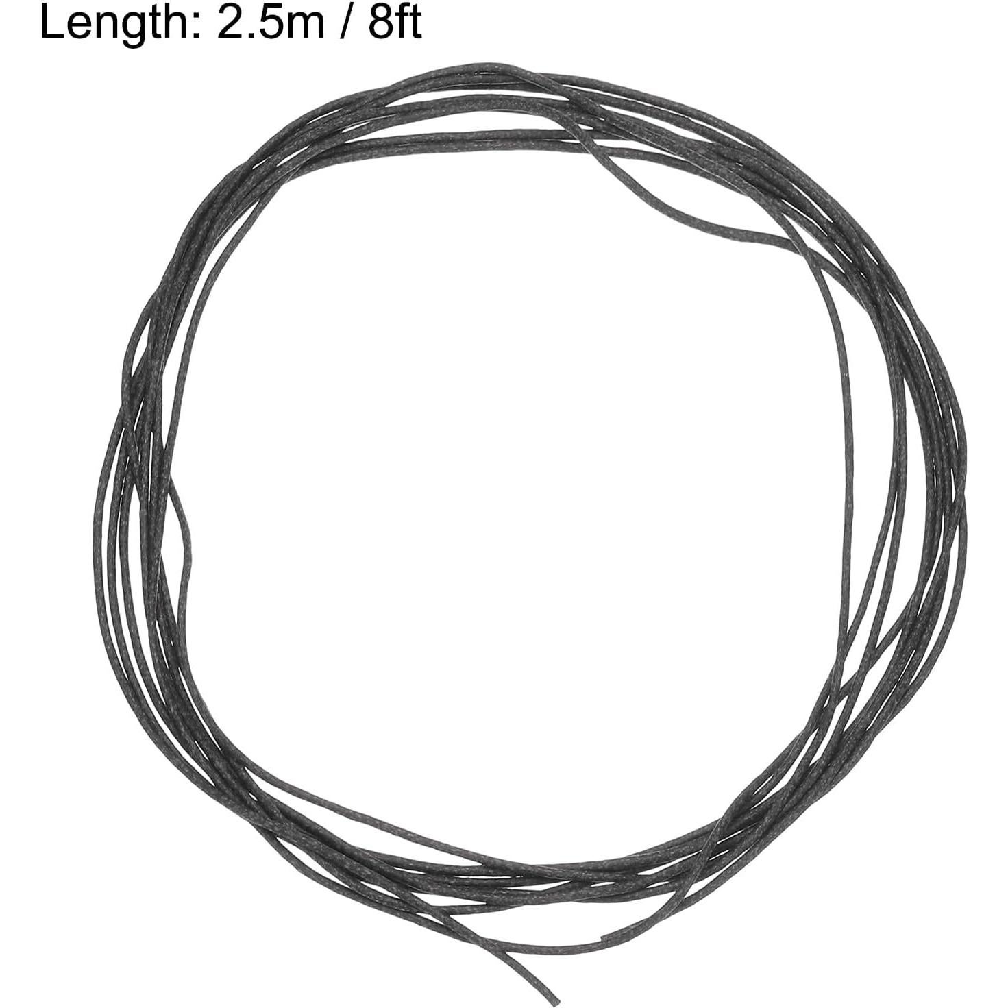 Tira de Sellado de Silicona uxcell 1mm x 2.5m Negra