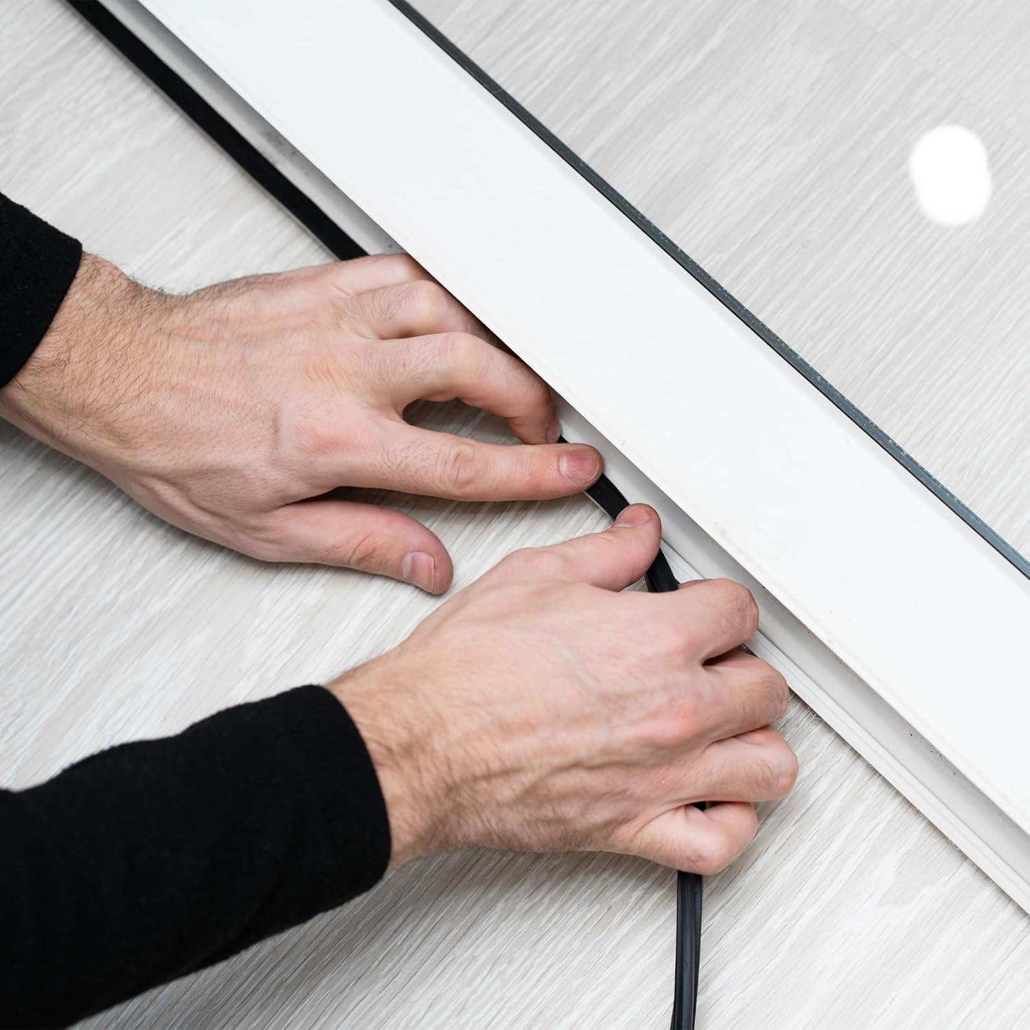 Tira de Sellado de Silicona uxcell 1mm x 2.5m Negra