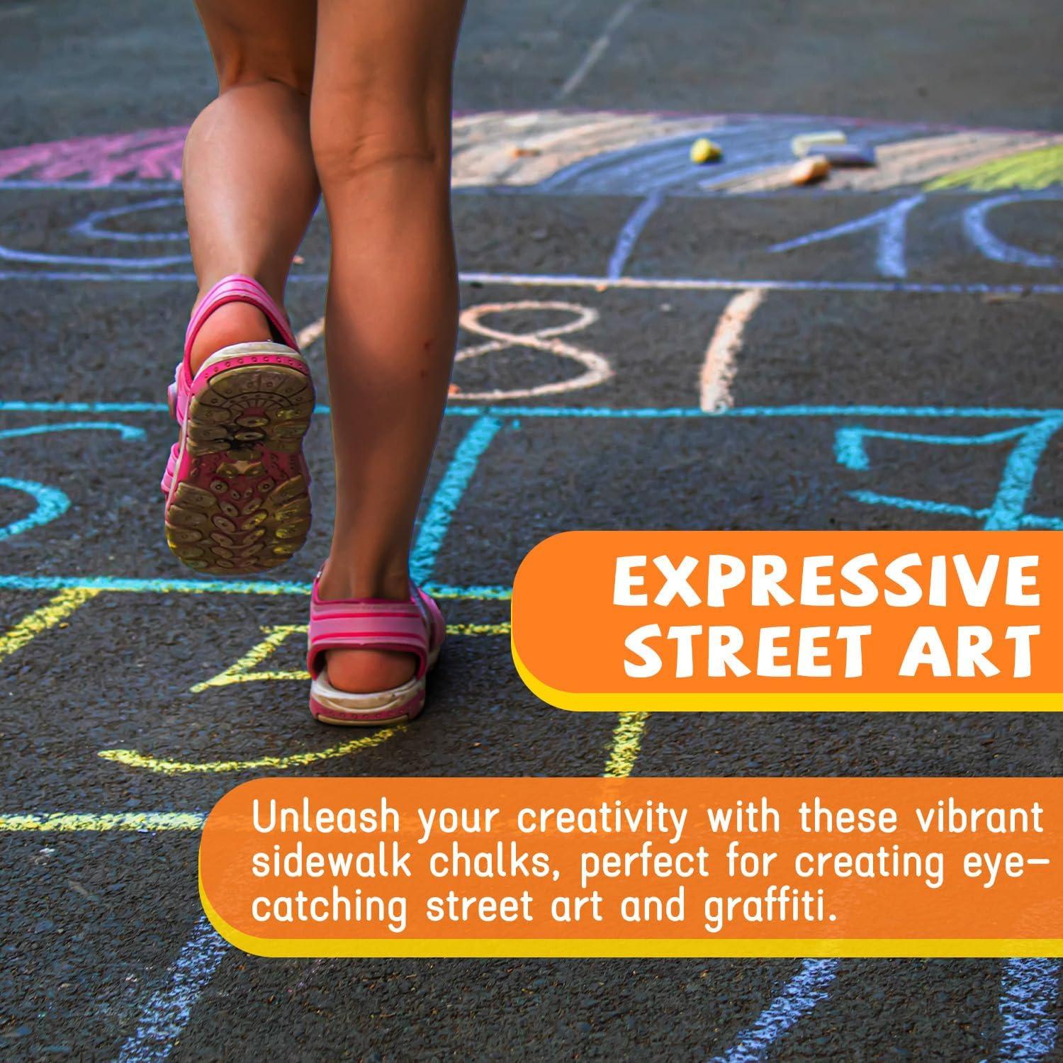 Tiza de Acera VEESA 52 Piezas Jumbo Multicolor Lavable