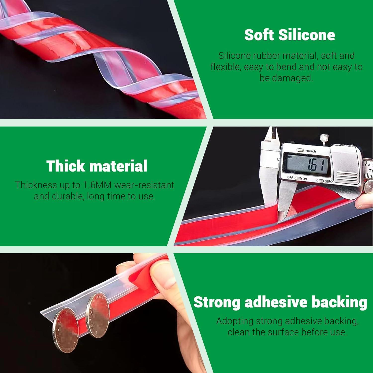 Tapón de Draft Huakaile 300 cm Silicona Transparente Impermeable