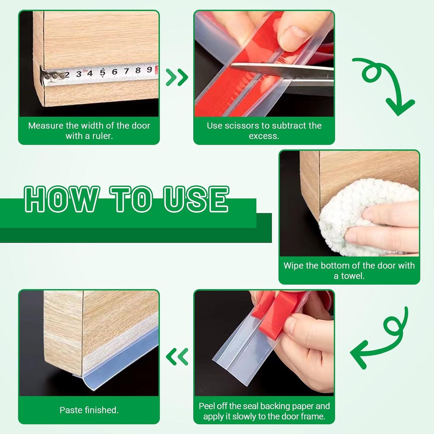 Tapón de Draft Huakaile 300 cm Silicona Transparente Impermeable